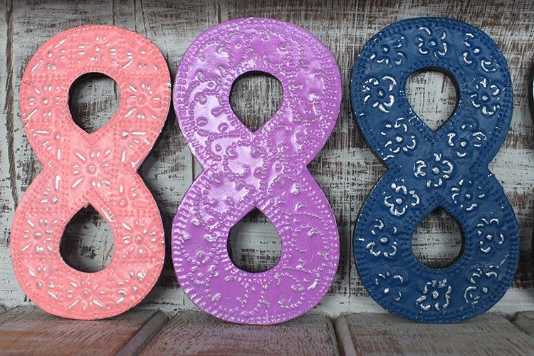 Number "8" - Assorted Colours - 15cm - Image 5