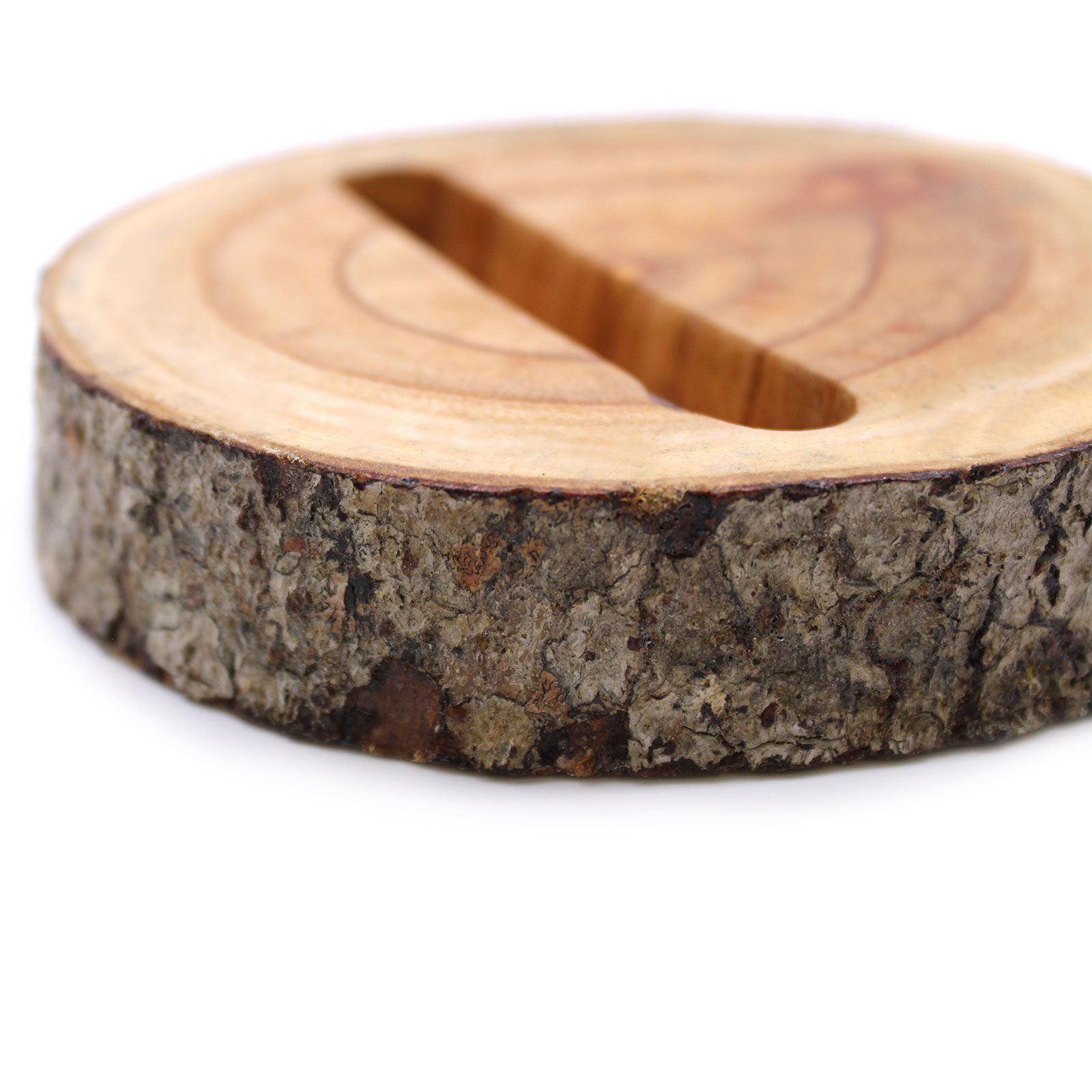 Small Log Phone Holder (slot) - Natural - Image 3