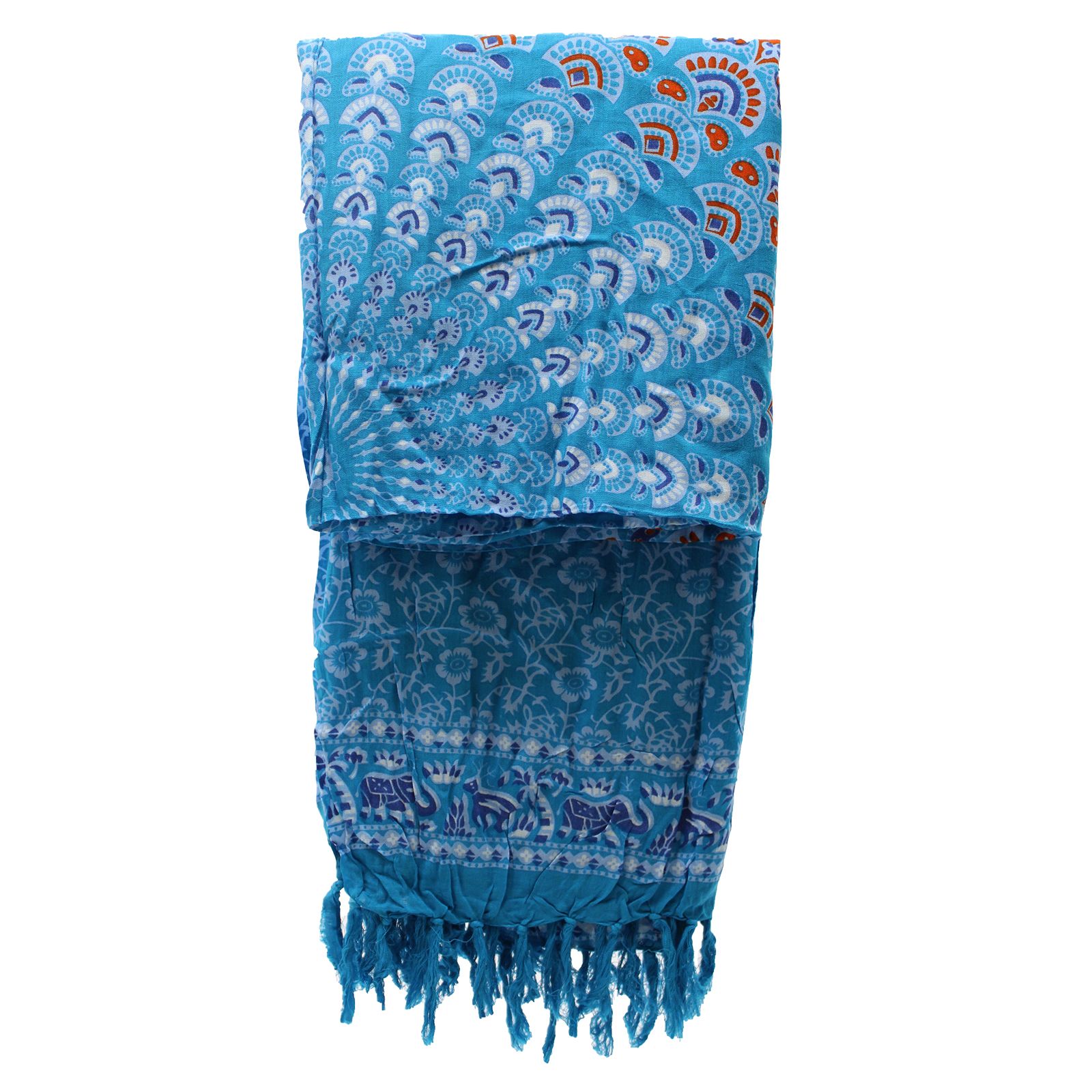 Teal Orange Mandala Sarongs - Image 4