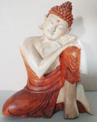 Hand Carved Buddha Statue - 25cm Thinking - Image 2