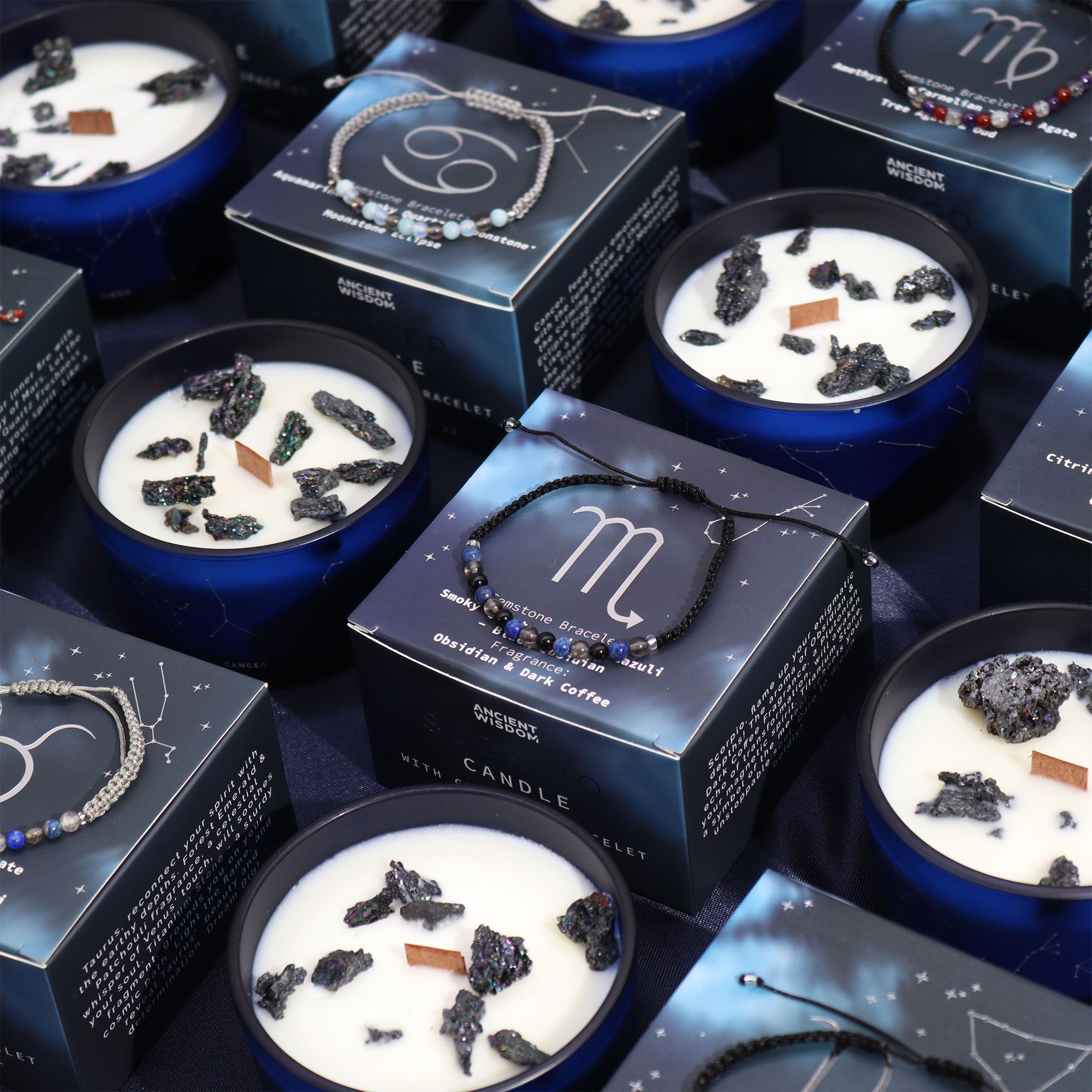 Zodiac Crystal Candle with Gemstone Bracelet - Pisces - Image 5