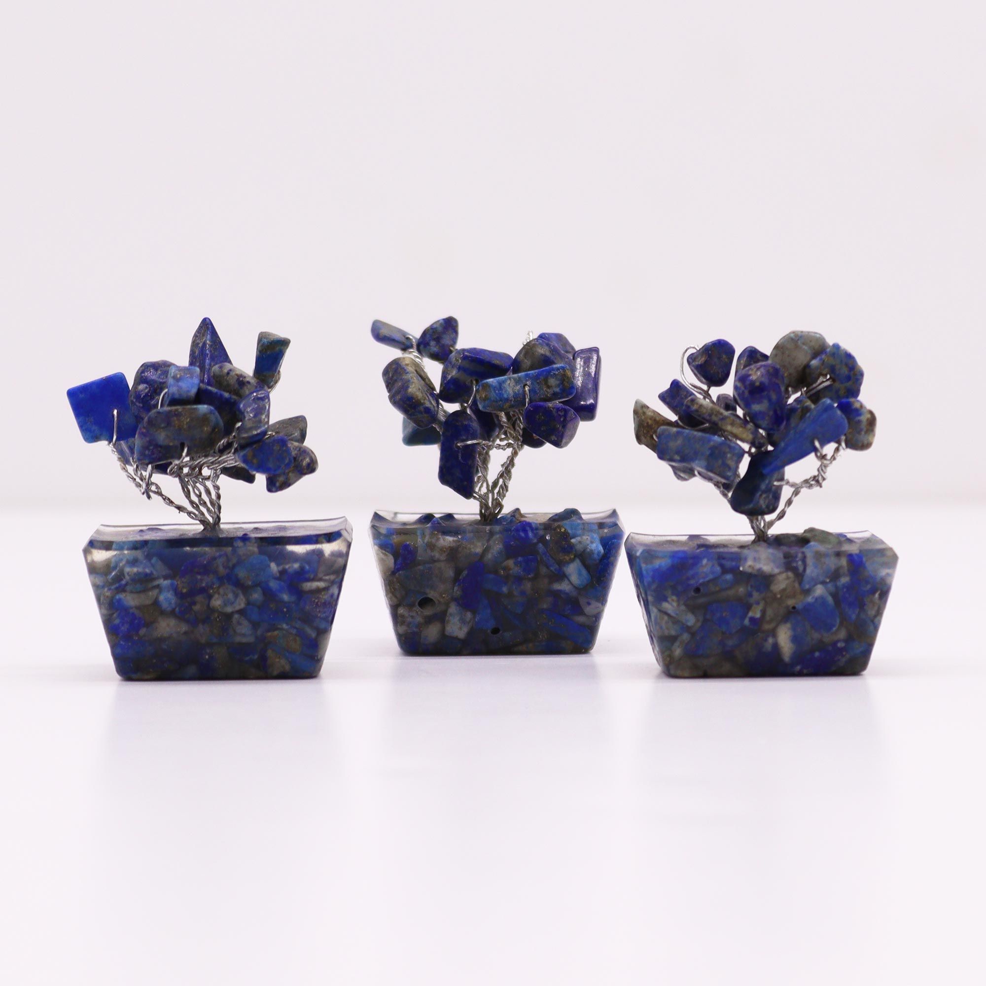 Mini Gemstone Tree On Orgonite Base - Sodalite (15 stones) - Image 4