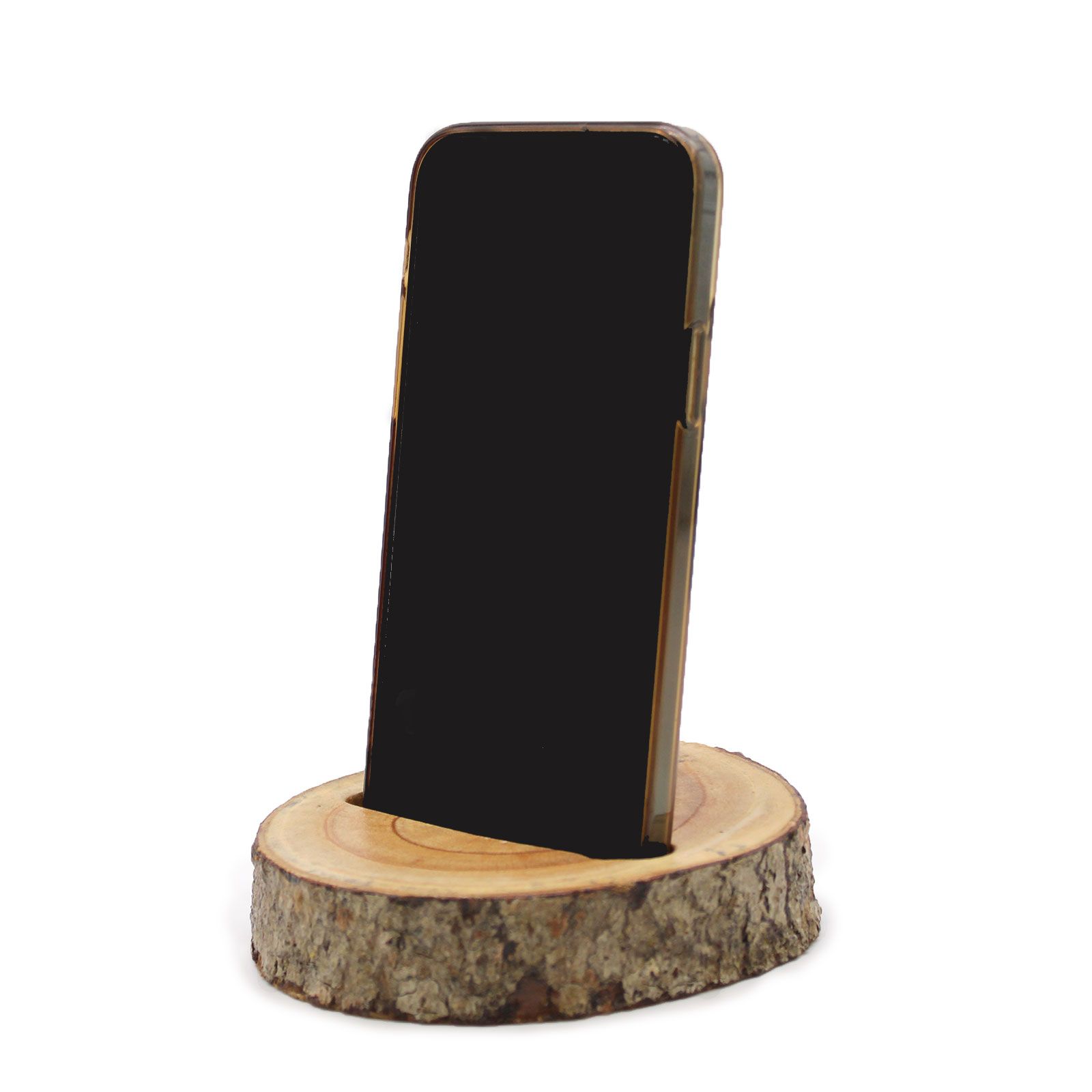 Small Log Phone Holder (slot) - Natural - Image 4