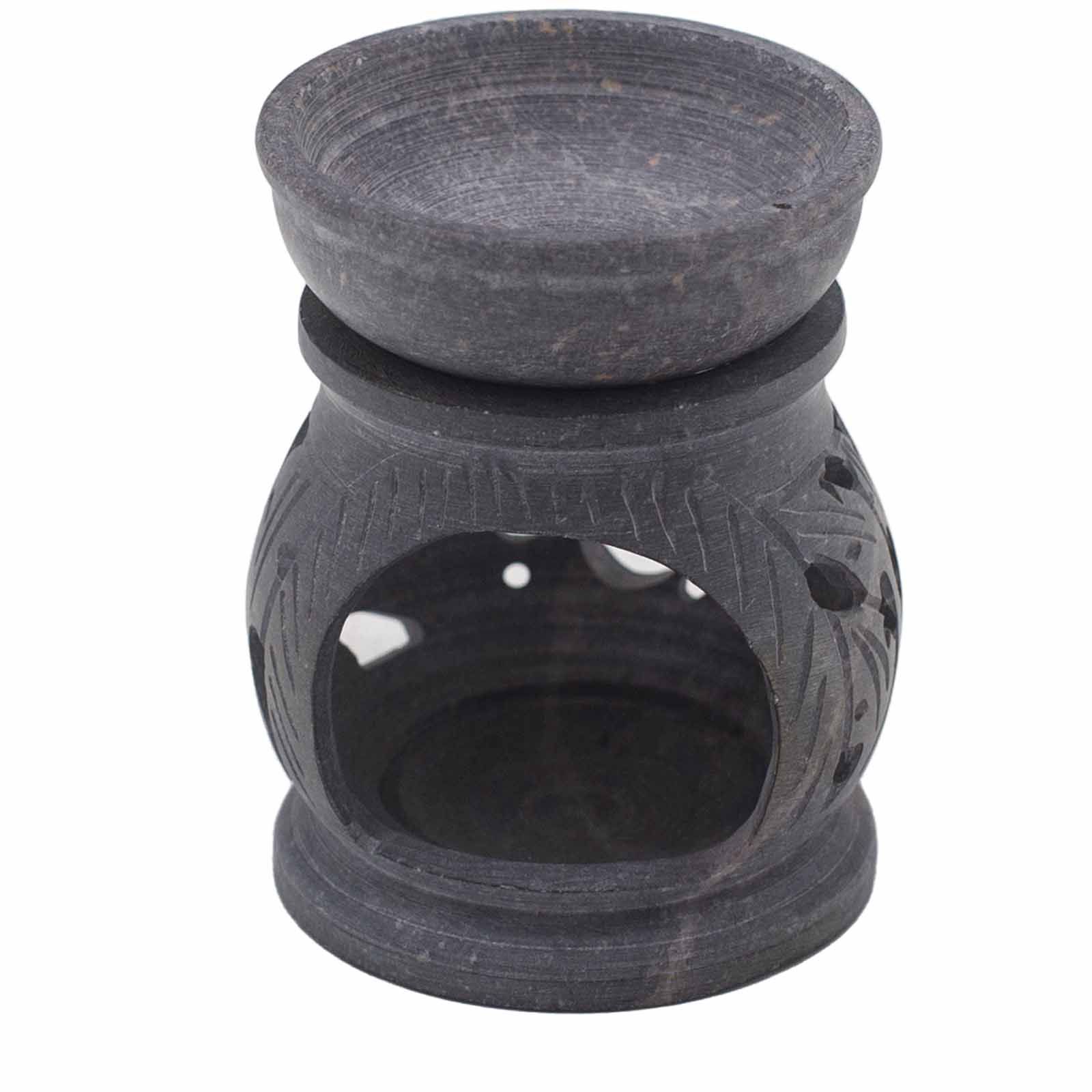 Small Soapstone Oil Burner 8cm - Om - Image 2