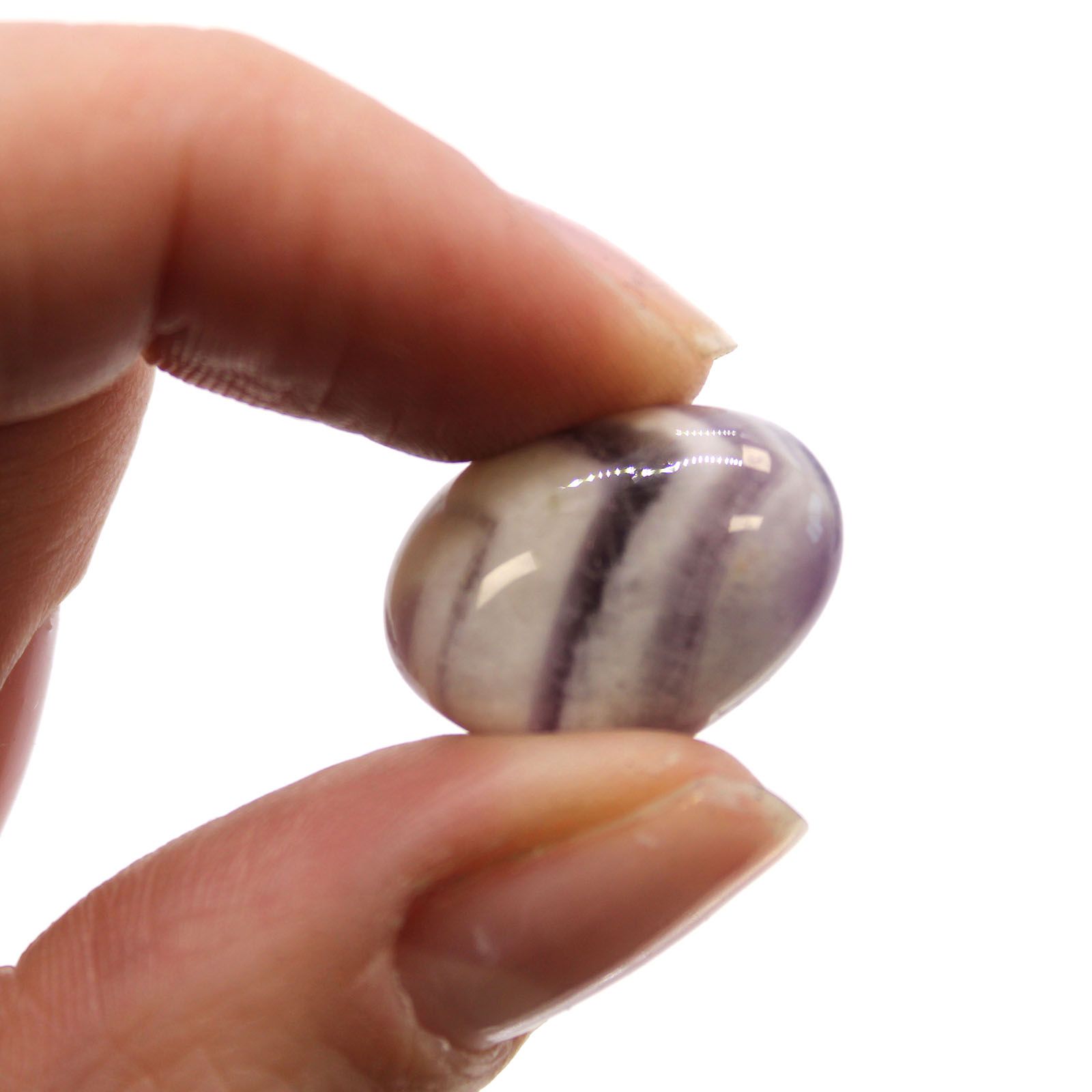 Small African Tumble Stones - Amethyst - Chevron - Image 2