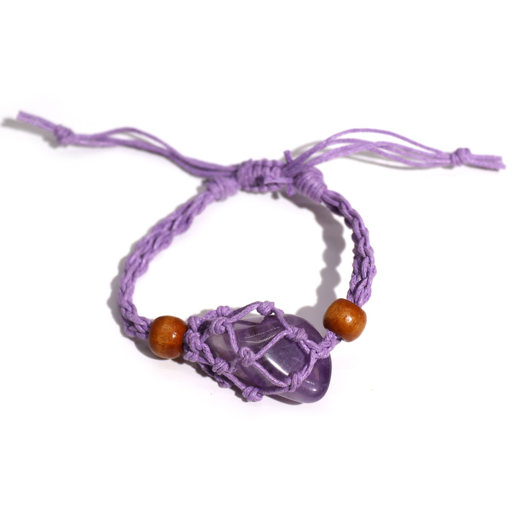 Gemstone Bracelet Cord - Purple - Image 6