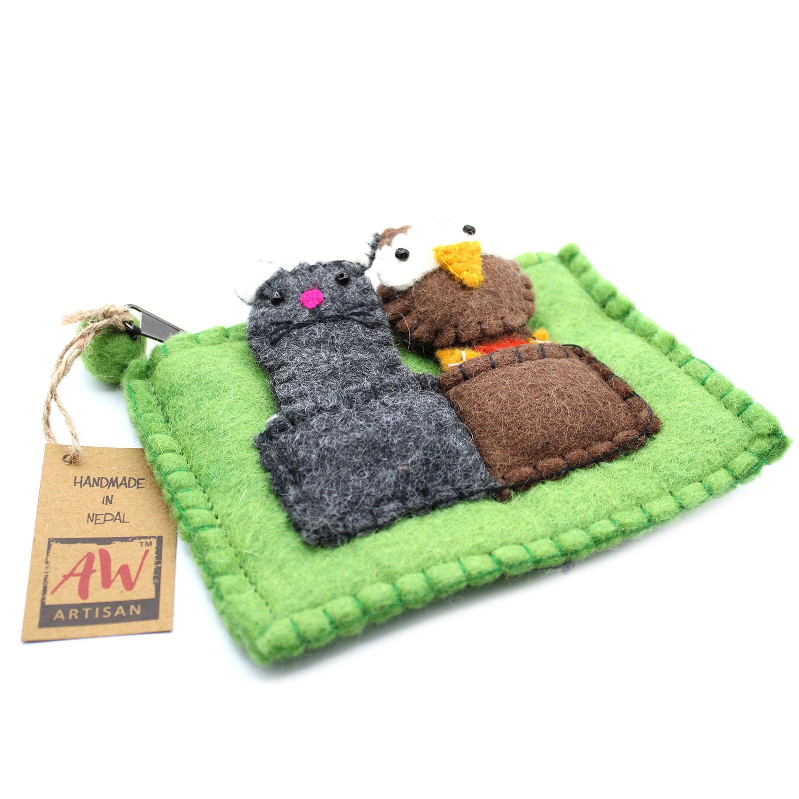 Pouch with Finger Puppets - Owl & Pussycat - Image 2