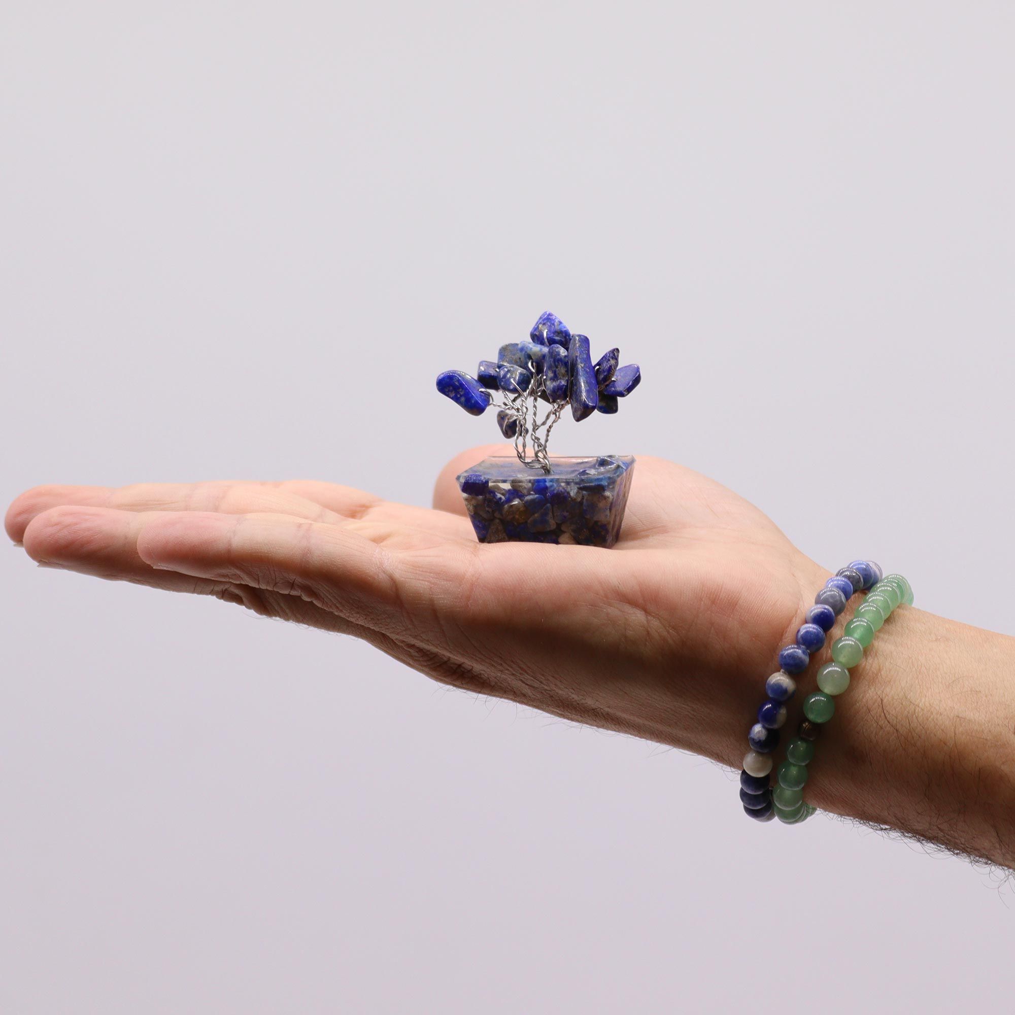 Mini Gemstone Tree On Orgonite Base - Sodalite (15 stones) - Image 5