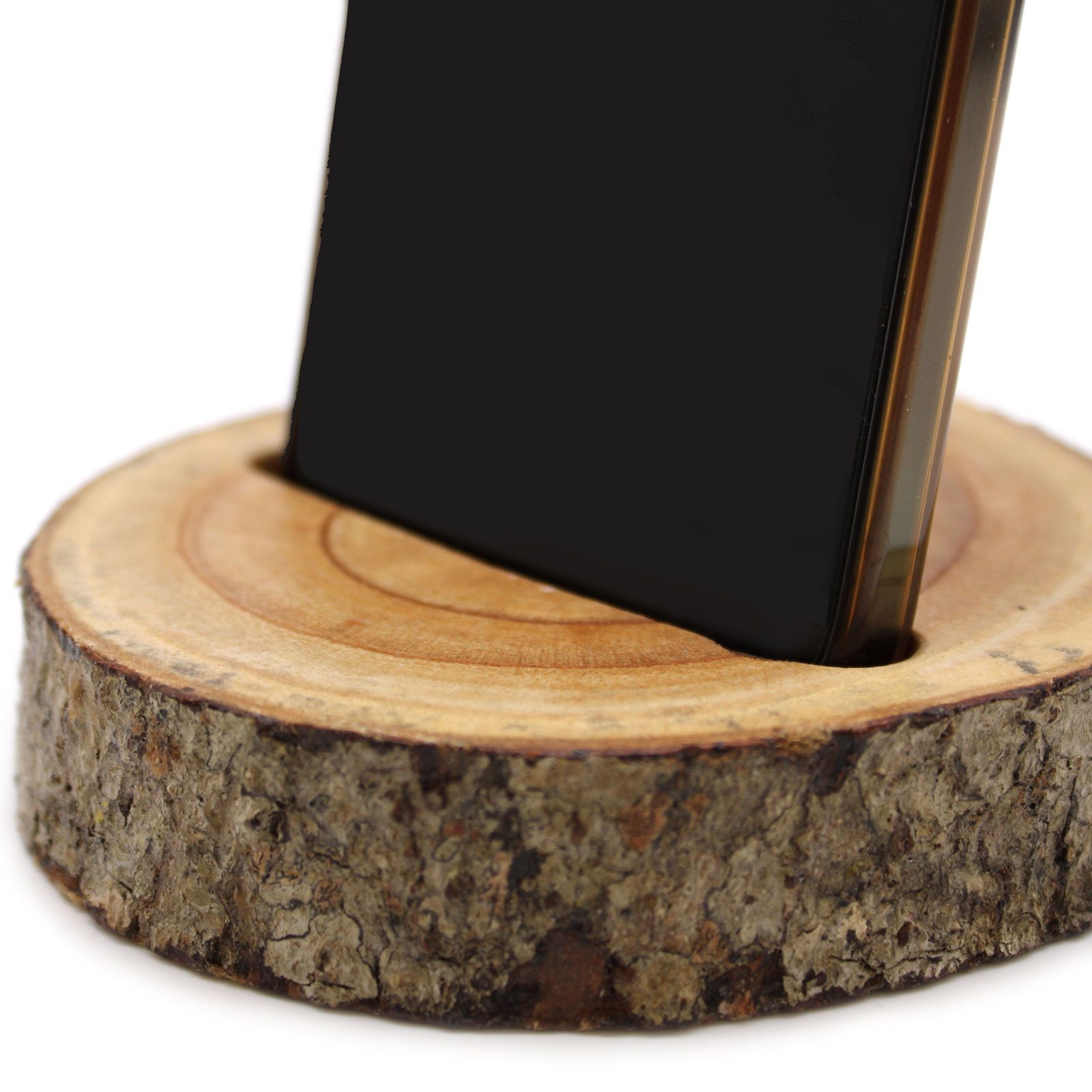 Small Log Phone Holder (slot) - Natural - Image 5
