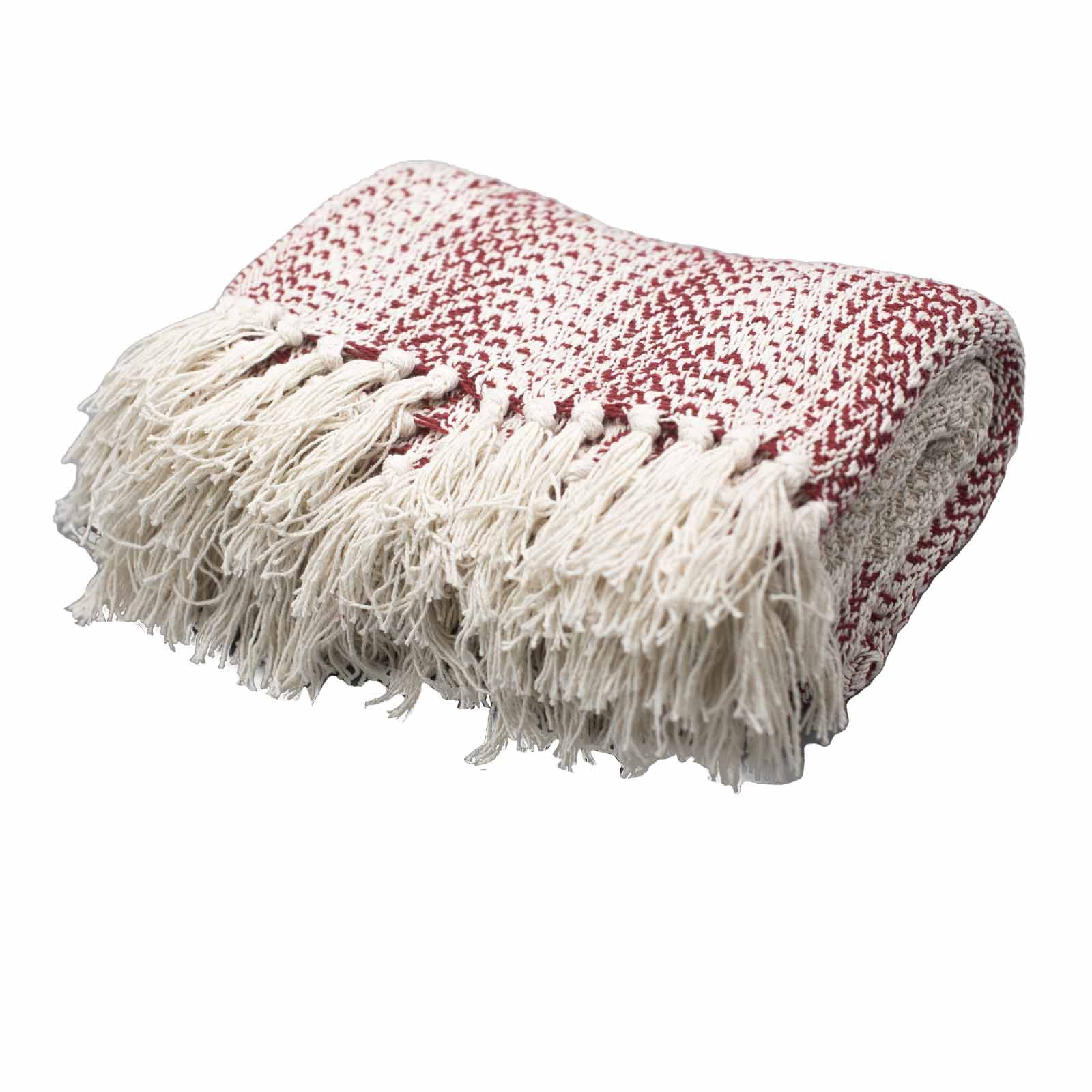 Boho Comfort Throws - Ruby Two Tone - Image 2