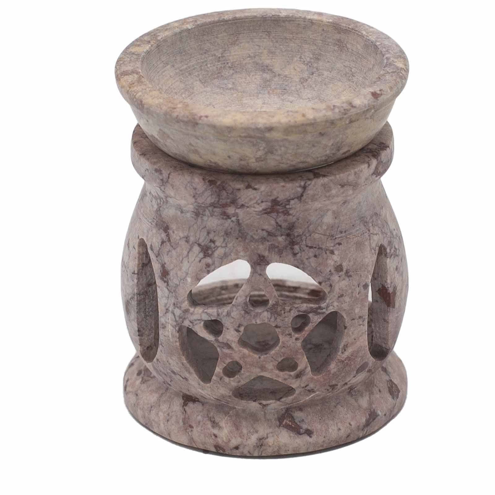 Small Soapstone Oil Burner 8cm - Three Moon Pentagon - Image 4