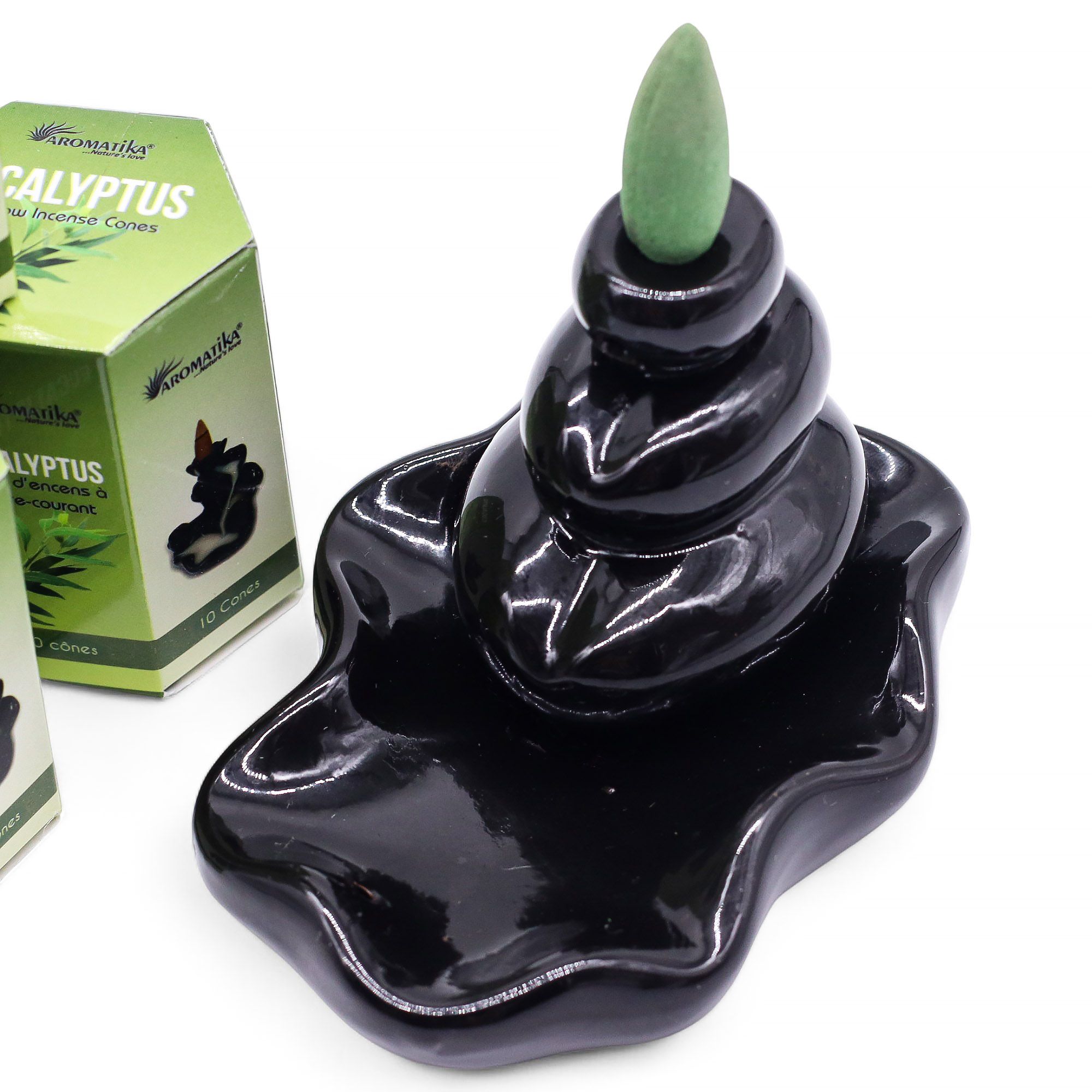 Pack of 10 Masala Backflow Incense - Eucalyptus - Image 3