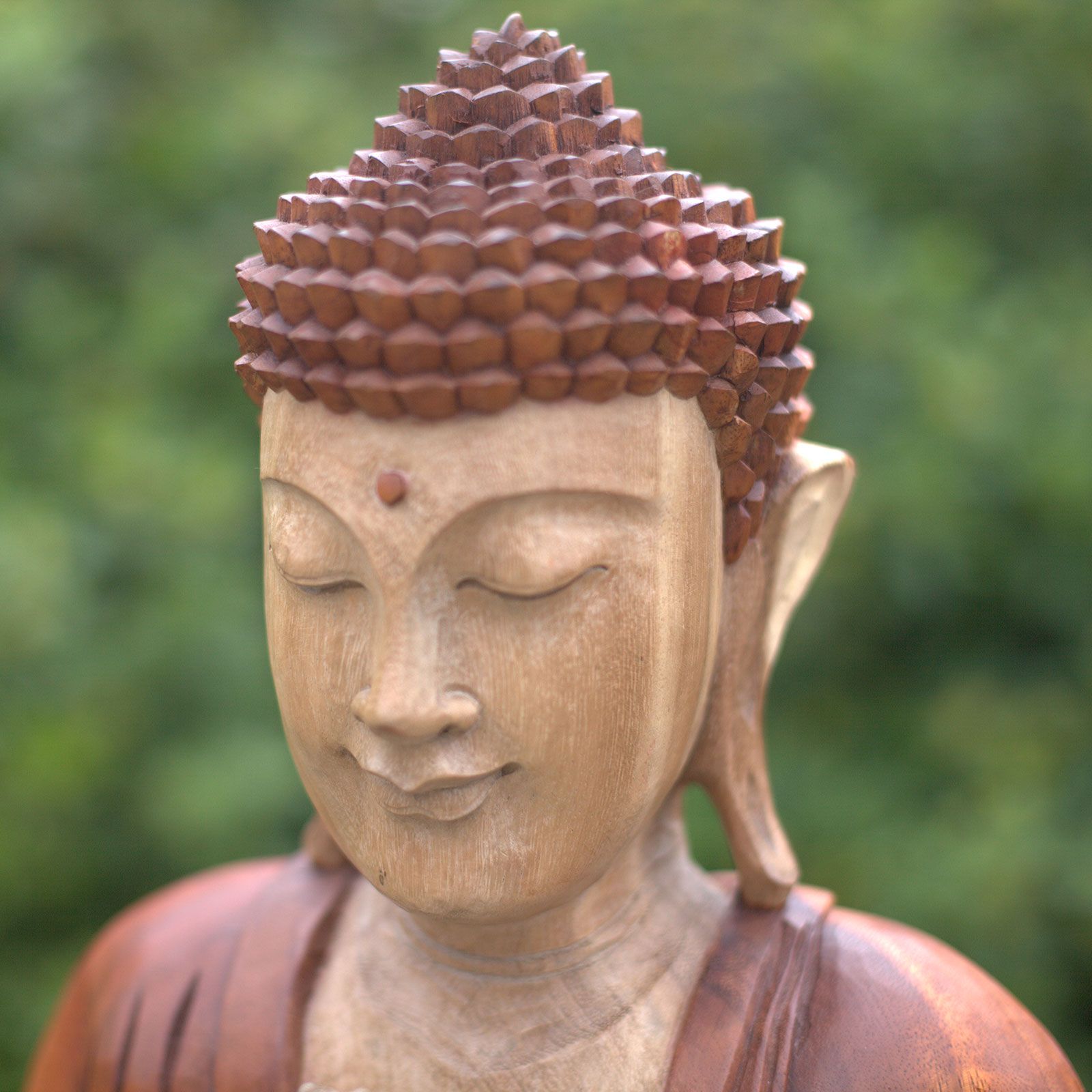 Hand Carved Buddha Statue - 30cm Thinking - Image 4