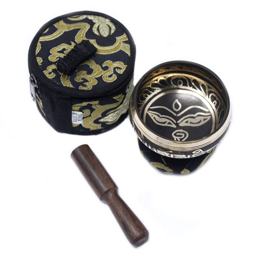 Mini Singing Bowl Gift Set - Black - Image 4