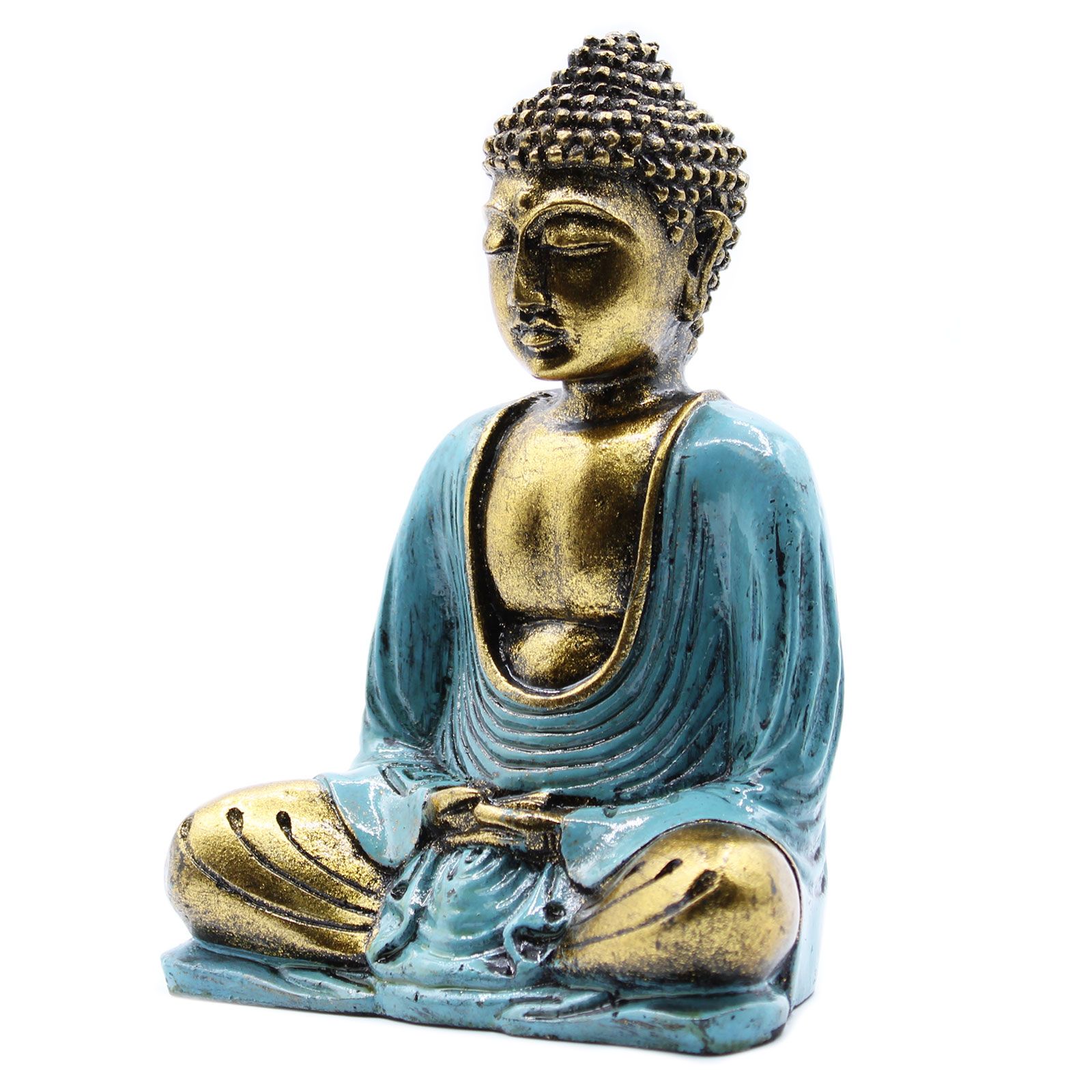 Teal & Gold Buddha - Medium - Image 2