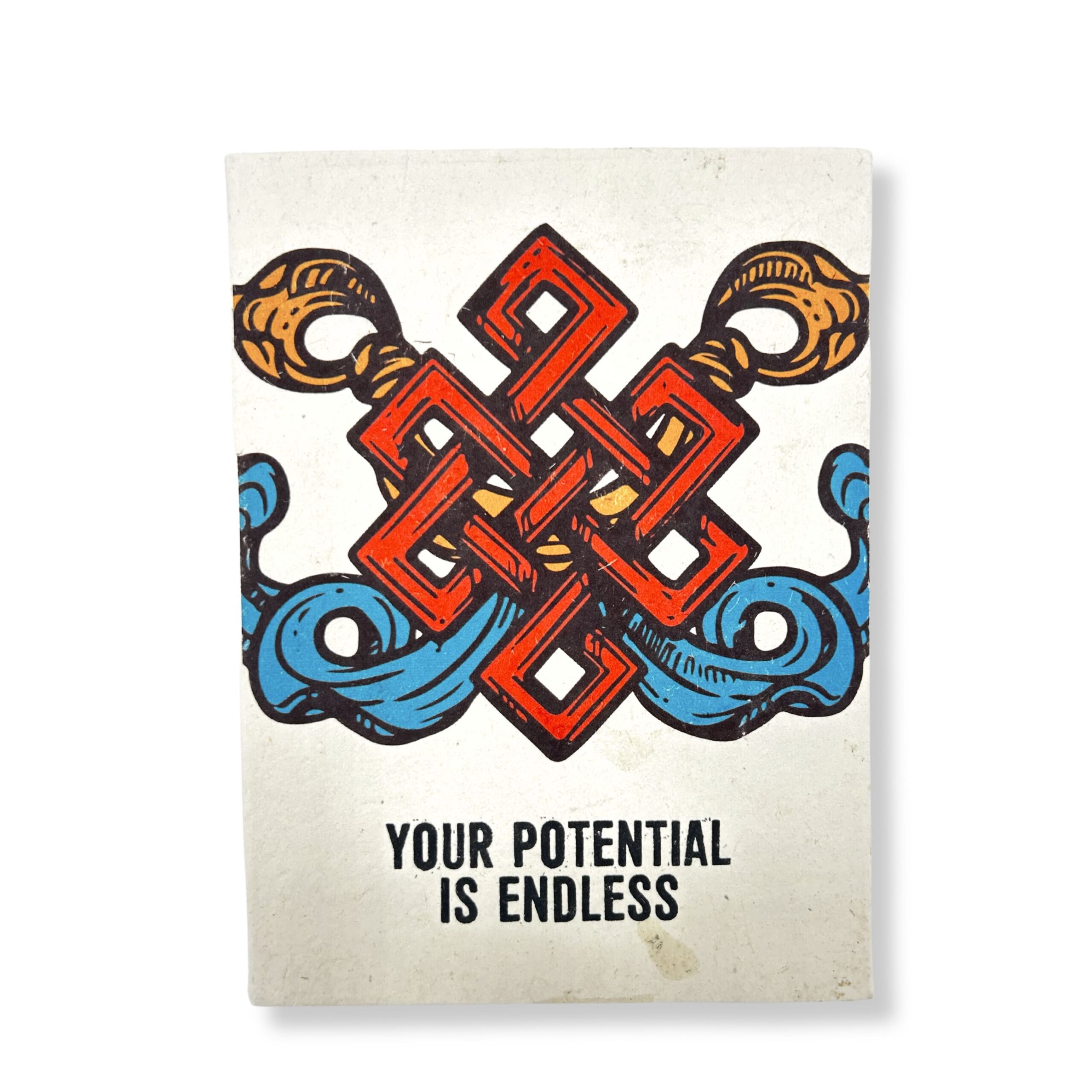 Lrg Lokta Inspiration Notebook (21x15cm) - 45 leafs - Your Potential - inc bookmark