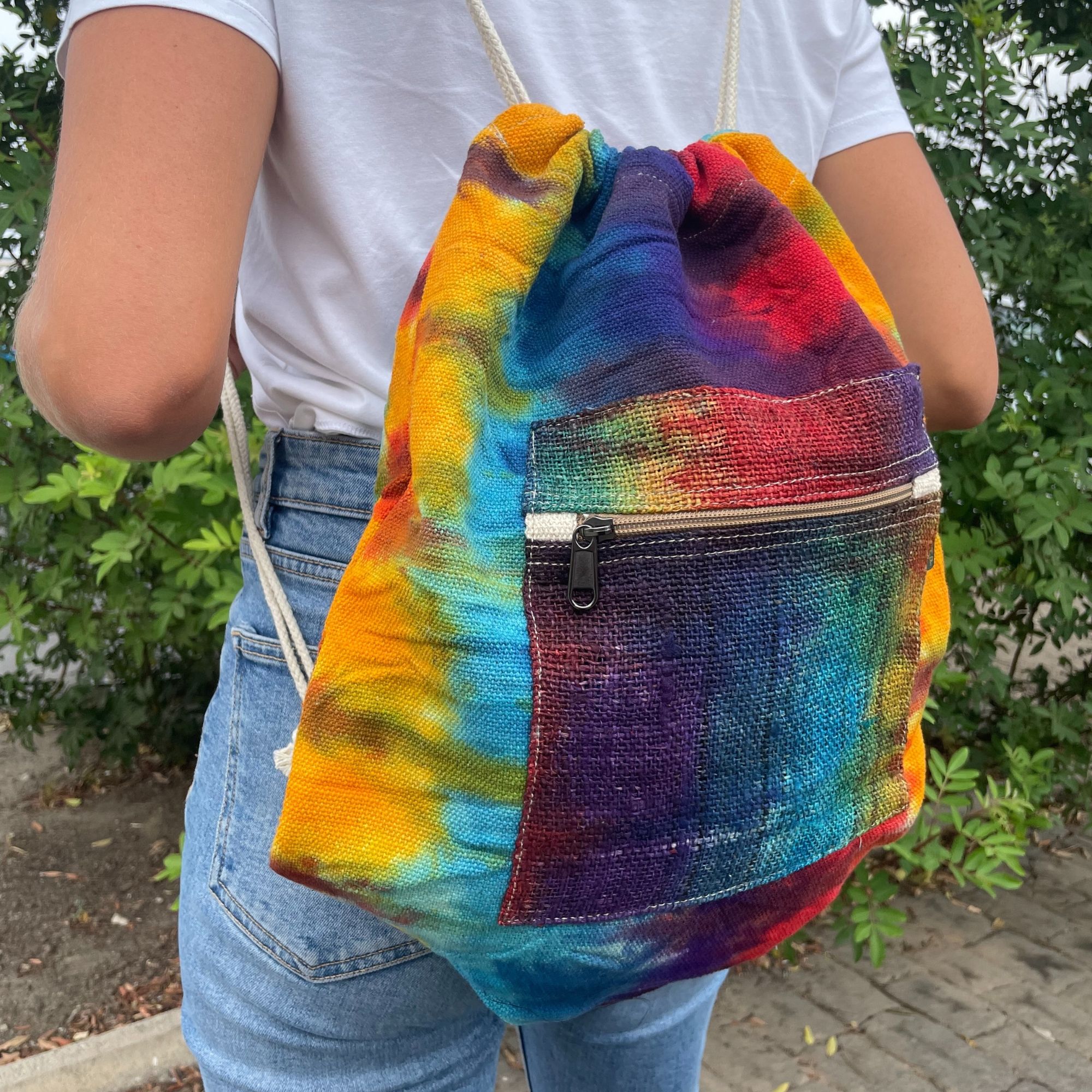 Tiedye Hemp String Bag - Image 3