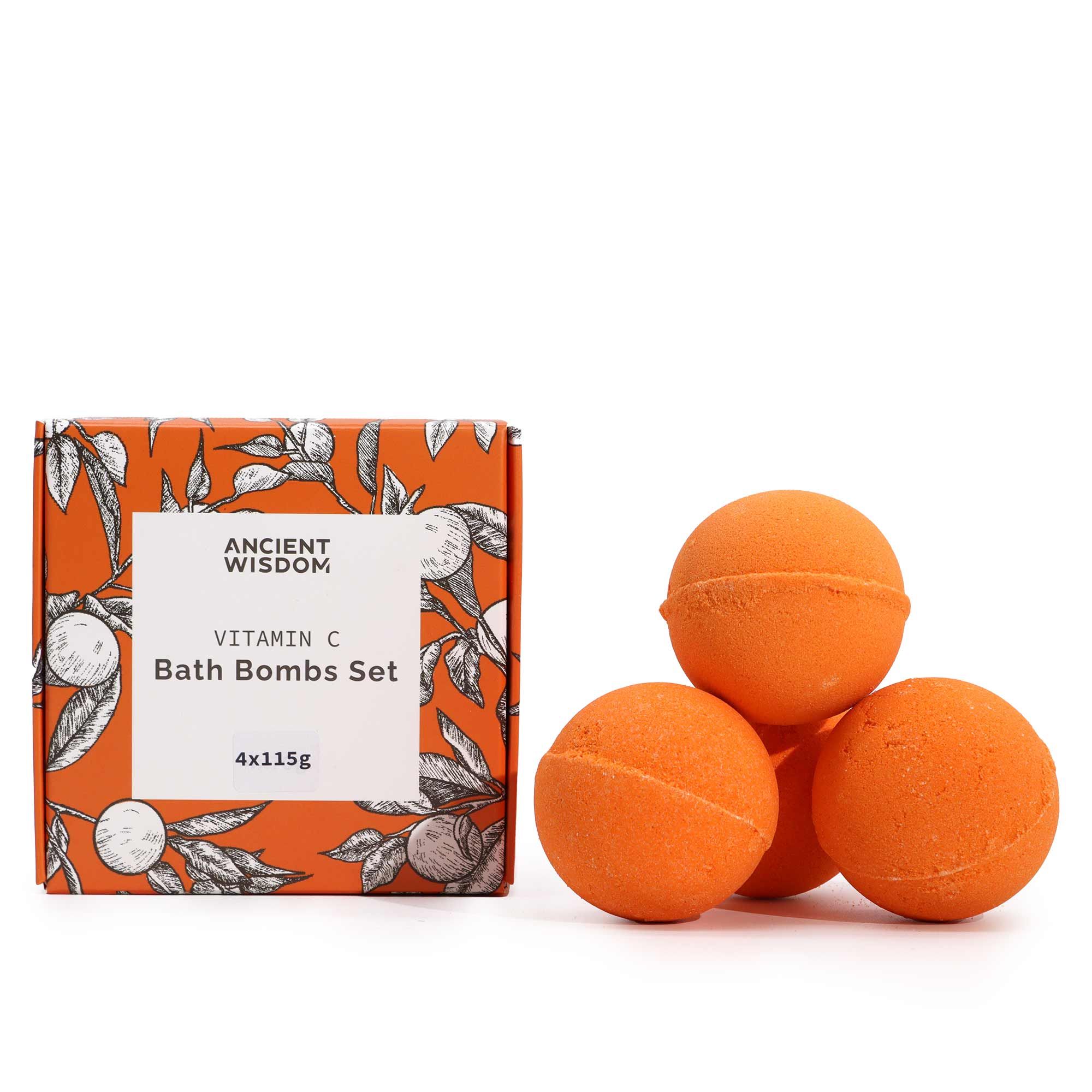 Set of 4 Vitamin C Bath Bombs – Aromatherapy Quartet - Image 2