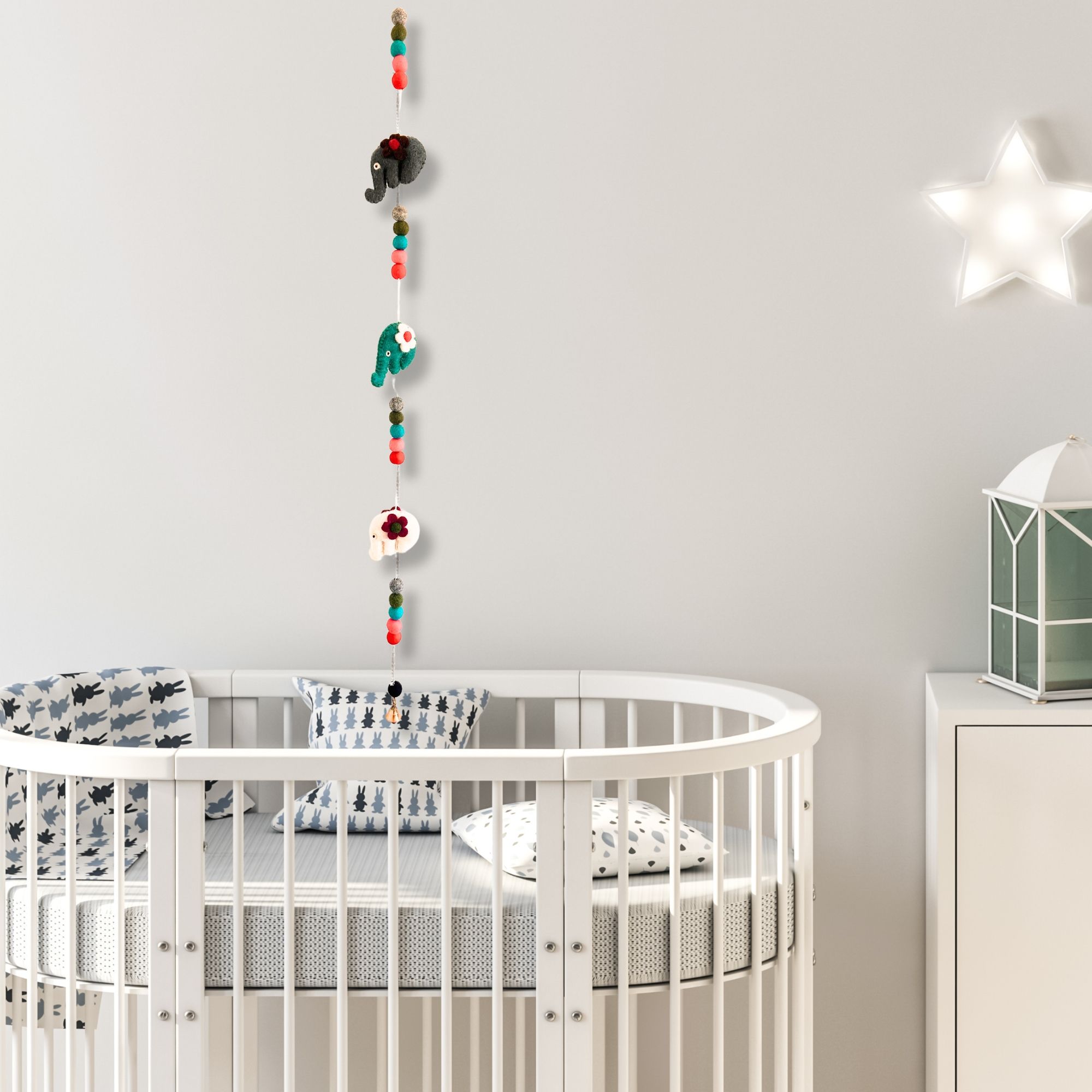 Felt Wall Hanging -Elephants (random colours) - Image 5