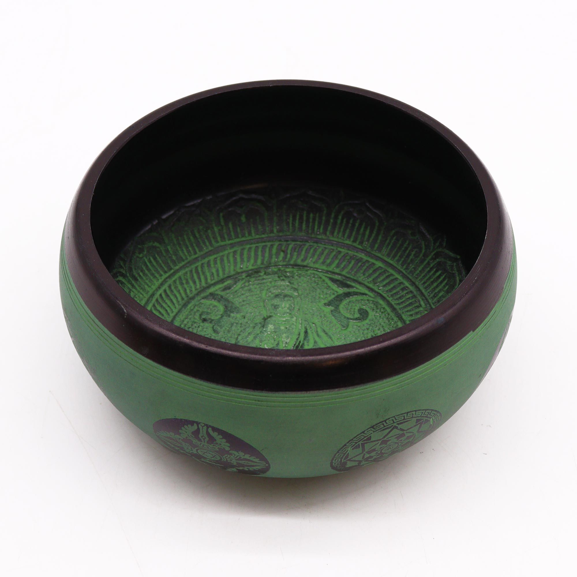 Earth Powder Singing Bowl - Mandala Buddha - 16cm - Image 2