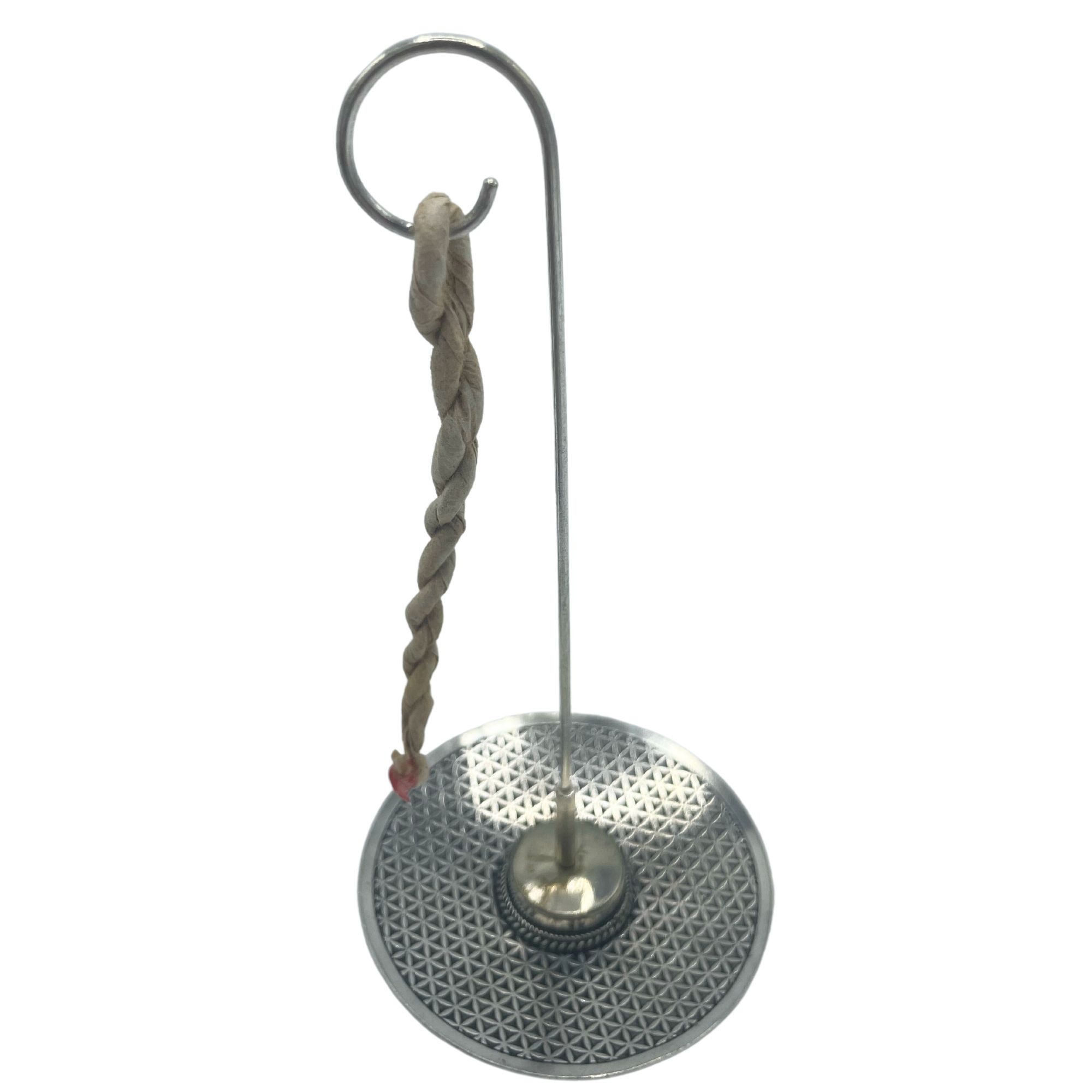 Rope Incense and Silver Plated Holder Set - Flower of Life - Image 5