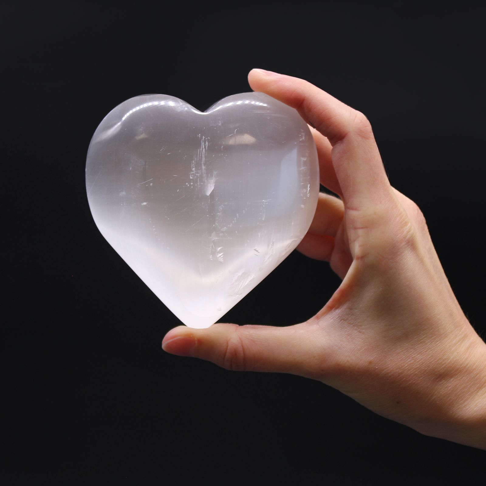 Selenite Heart - 10 cm - Image 3
