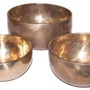 Set of 3 Handmade Brass Singing Bowls