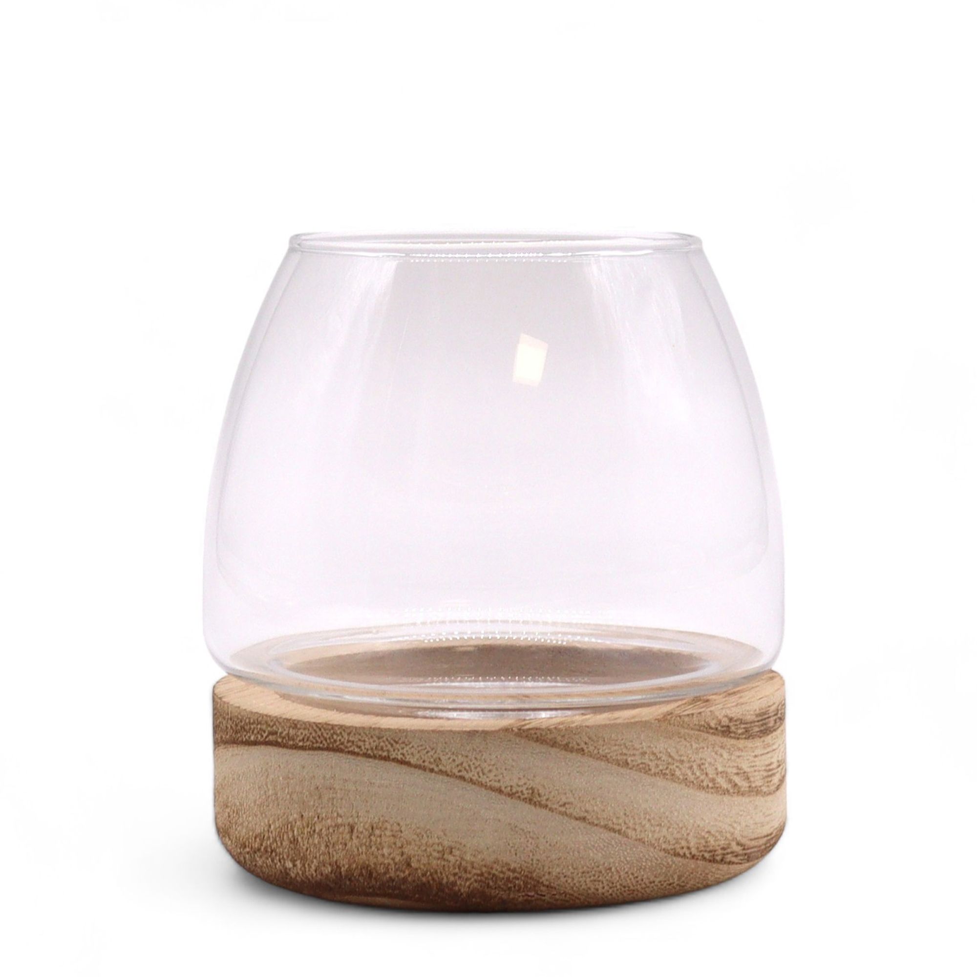 Mini Terrarium on Natural Tung Wood - Image 2