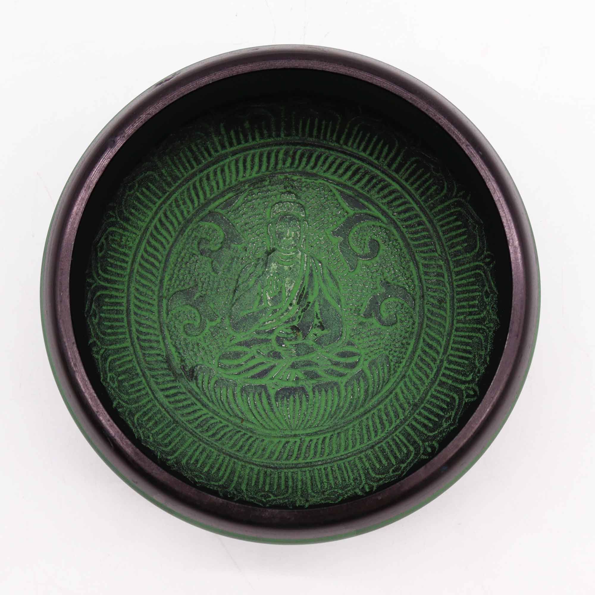 Earth Powder Singing Bowl - Mandala Buddha - 16cm - Image 3