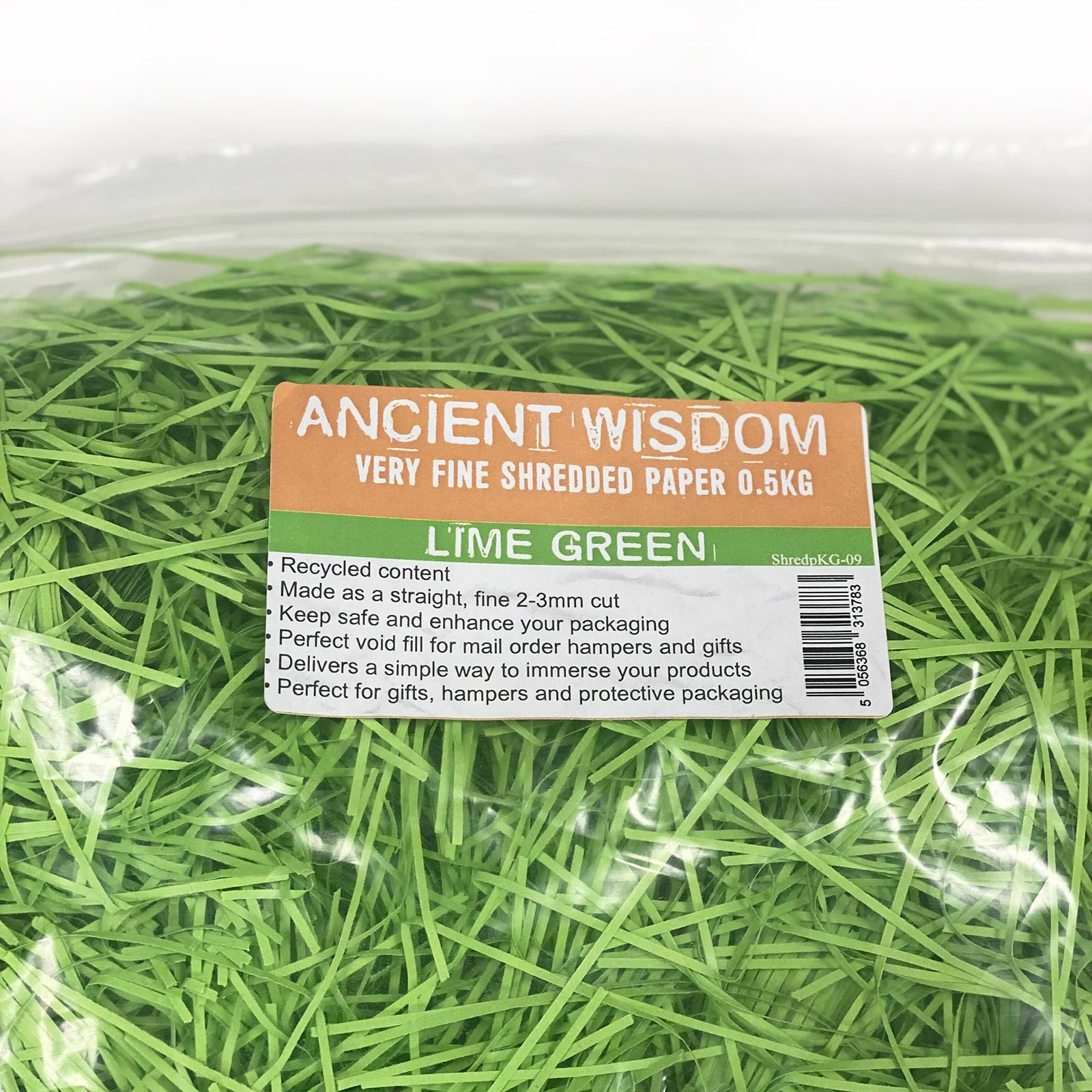 Very Fine Shredded paper - Lime Green (0.5KG) - Image 3