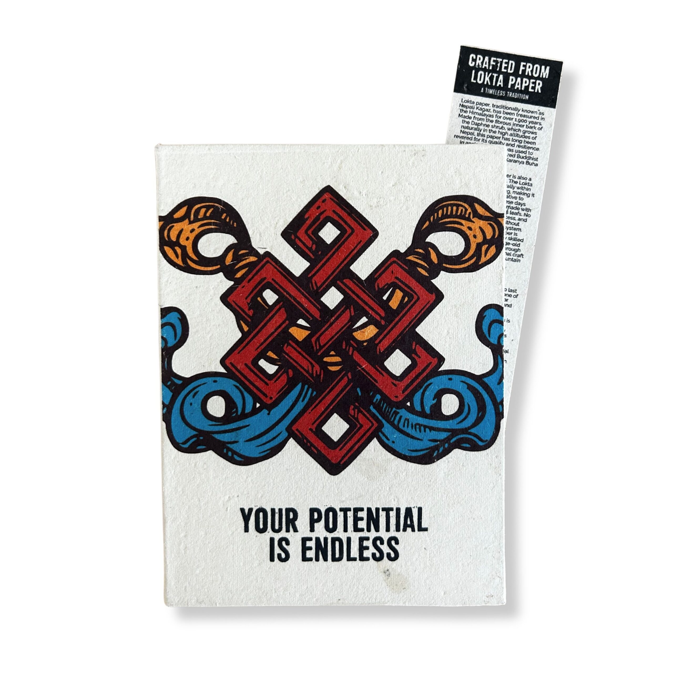 Lrg Lokta Inspiration Notebook (21x15cm) - 45 leafs - Your Potential - inc bookmark - Image 2