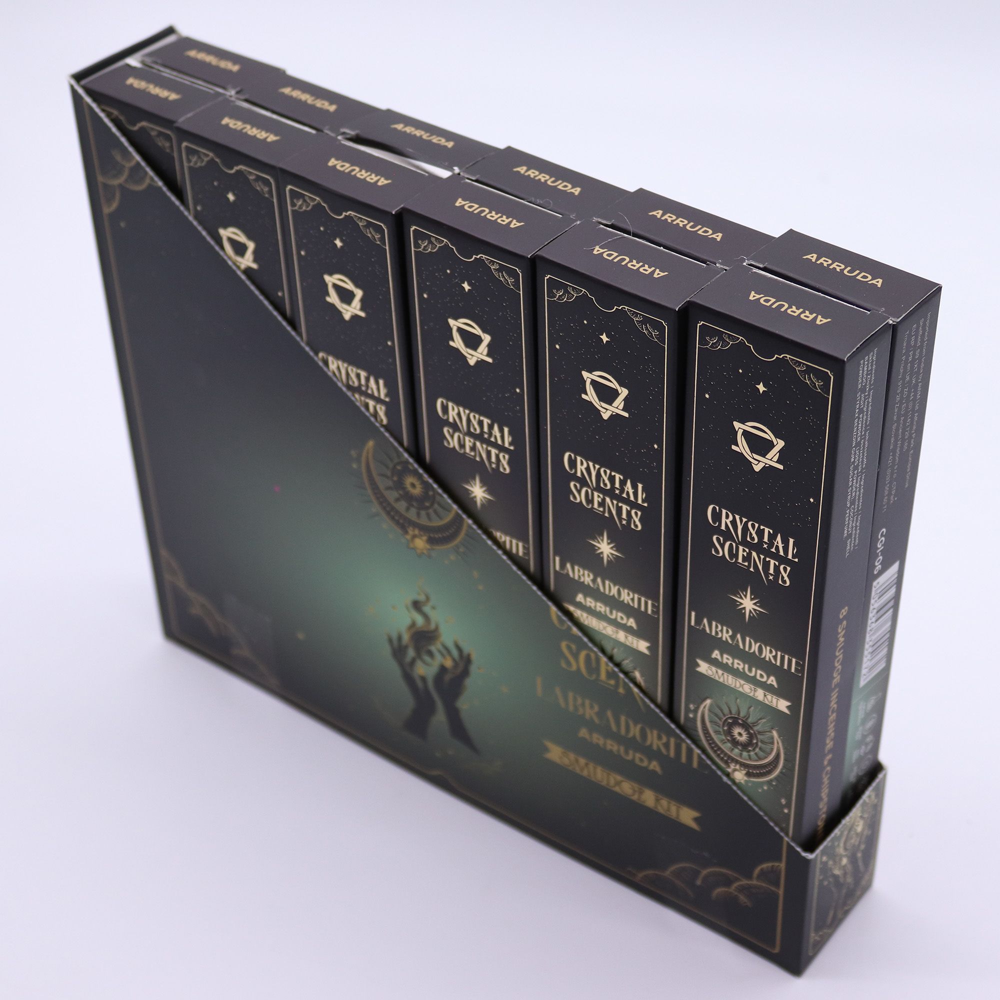 Labradorite Crystal Scents Smudge Incense - Arruda - Image 2