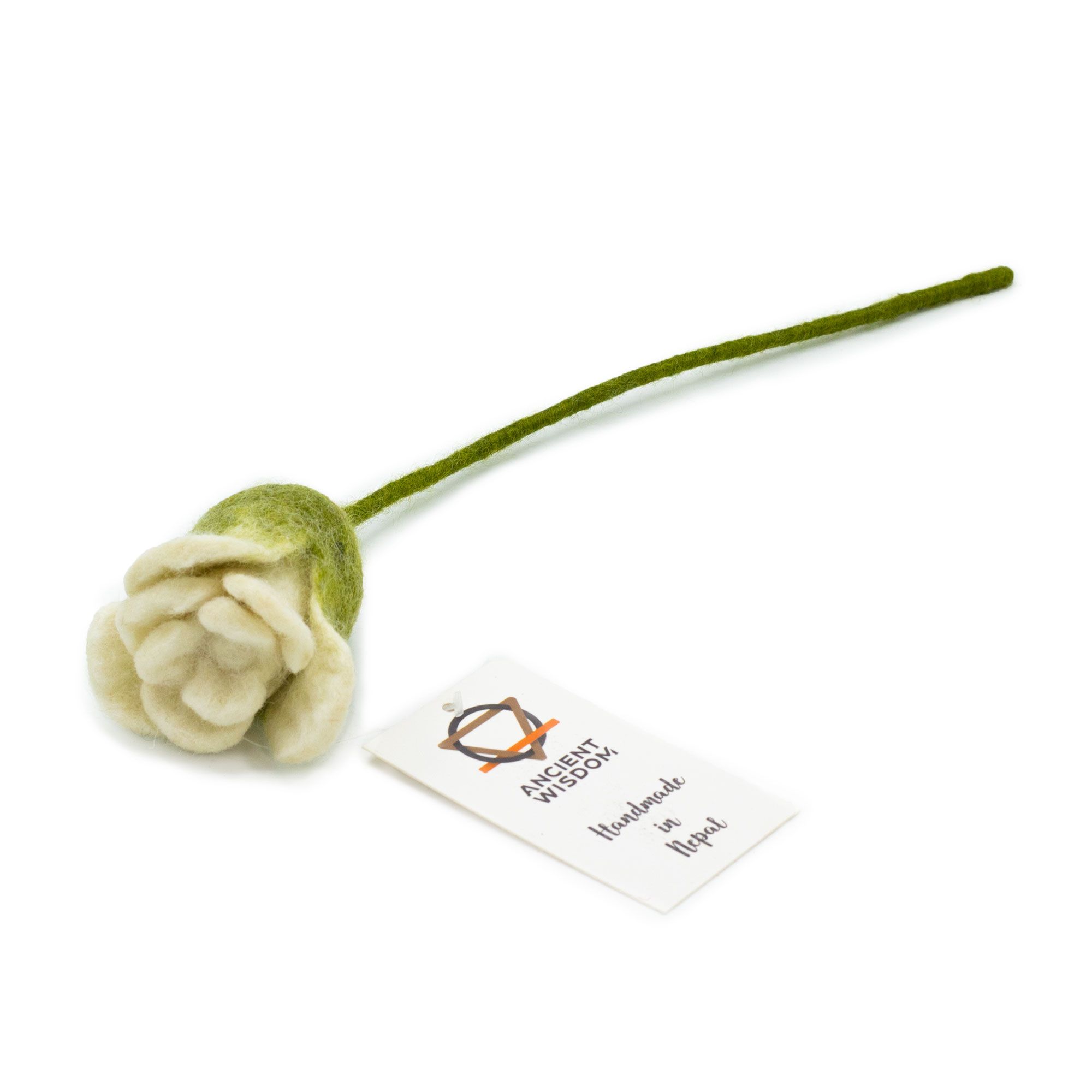 Felt Flowers - White Roses - Image 2