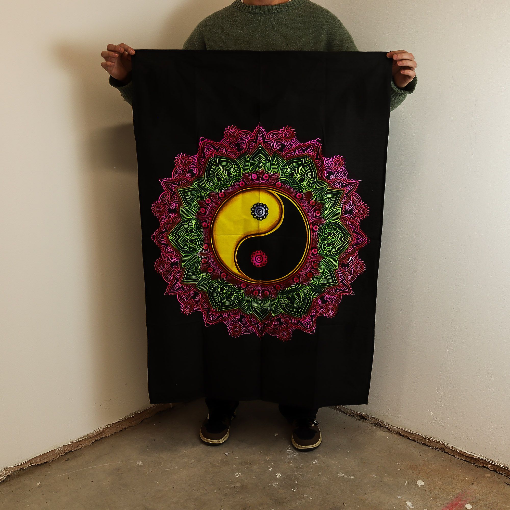 Cotton Wall Art (70x110cm) - Ying & Yang Mandala - Image 2