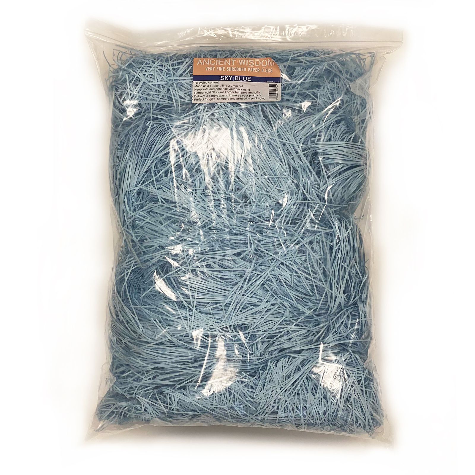 Very Fine Shredded paper - Sky Blue (0.5KG) - Image 2