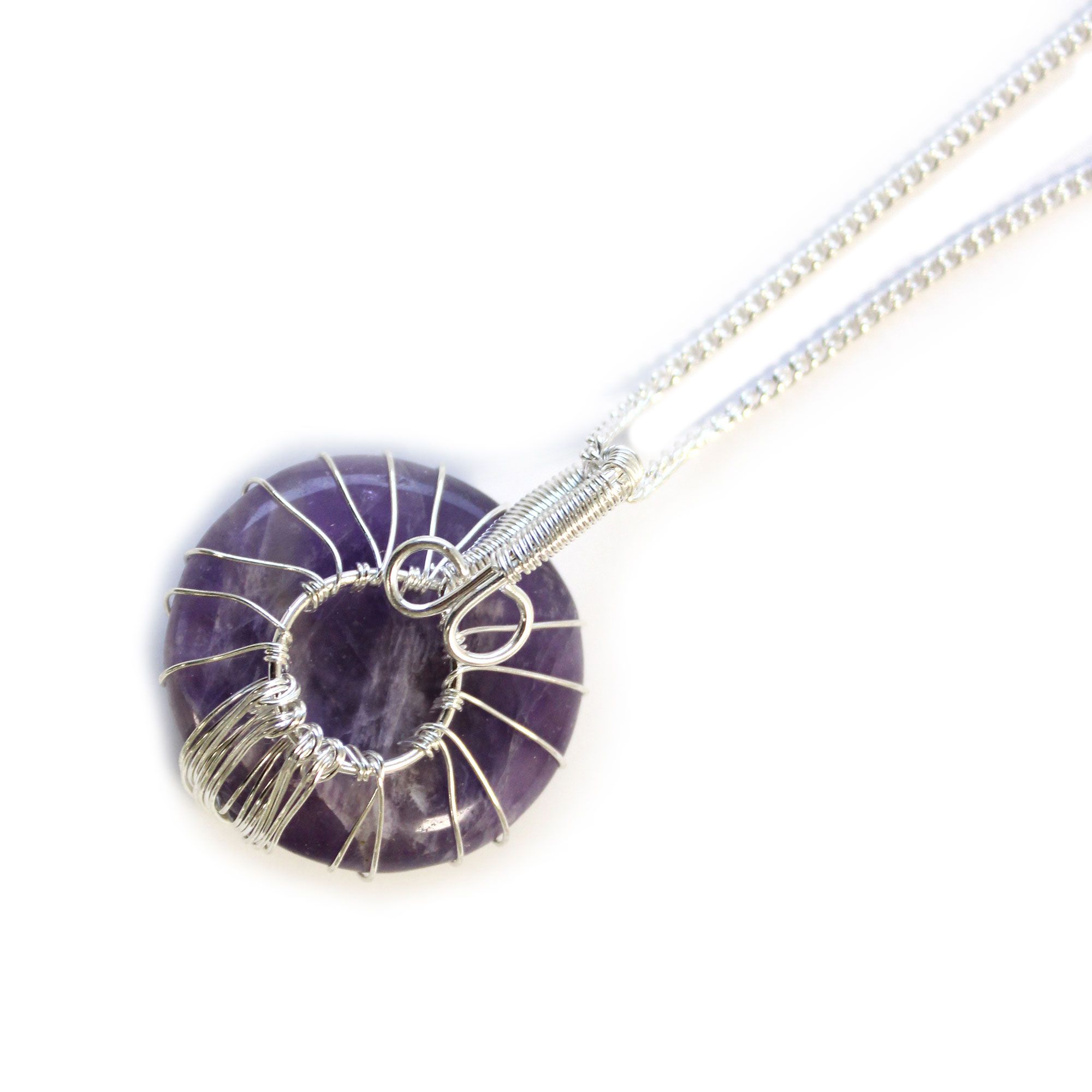 Tree of Life Gemstone Necklace - Amethyst - Image 6