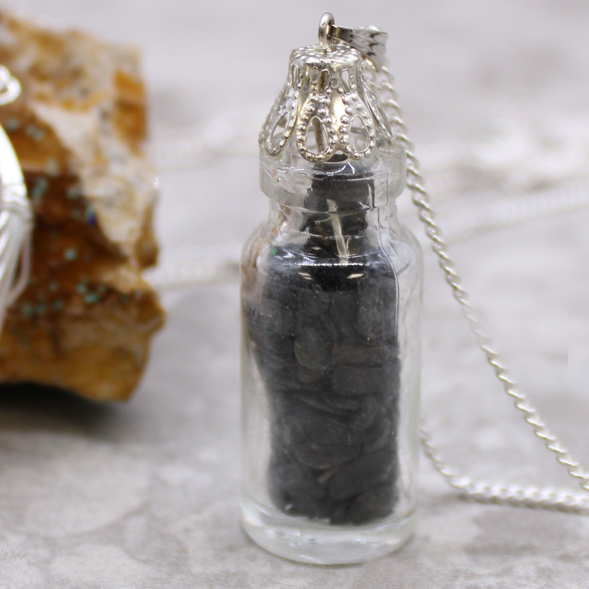 Bottled Gemstones Necklace - Black Onyx - Image 2