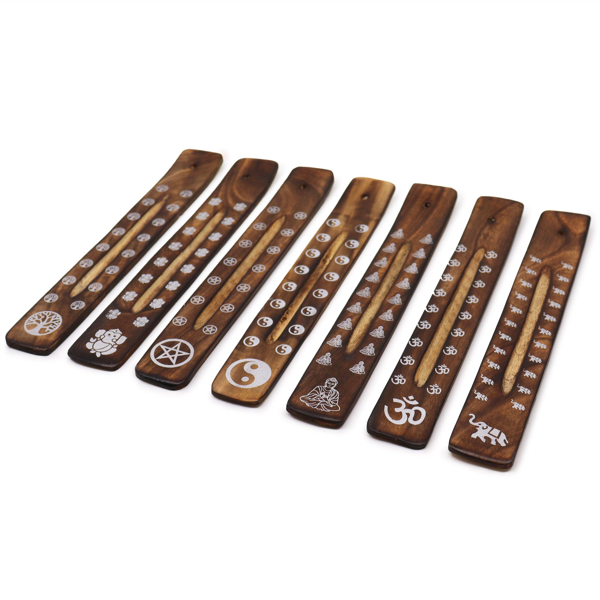 Carved Mango Wood Ashcatcher With Burnt Finish - Image 2