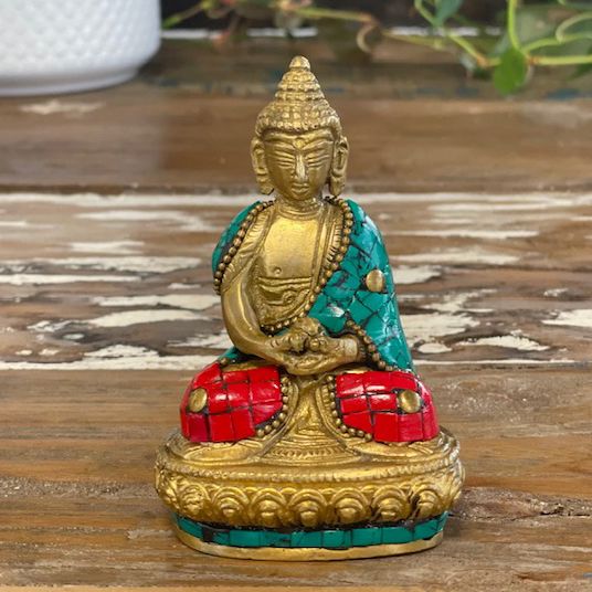 Brass Buddha Figure - Blessing - 7.5cm - Image 3