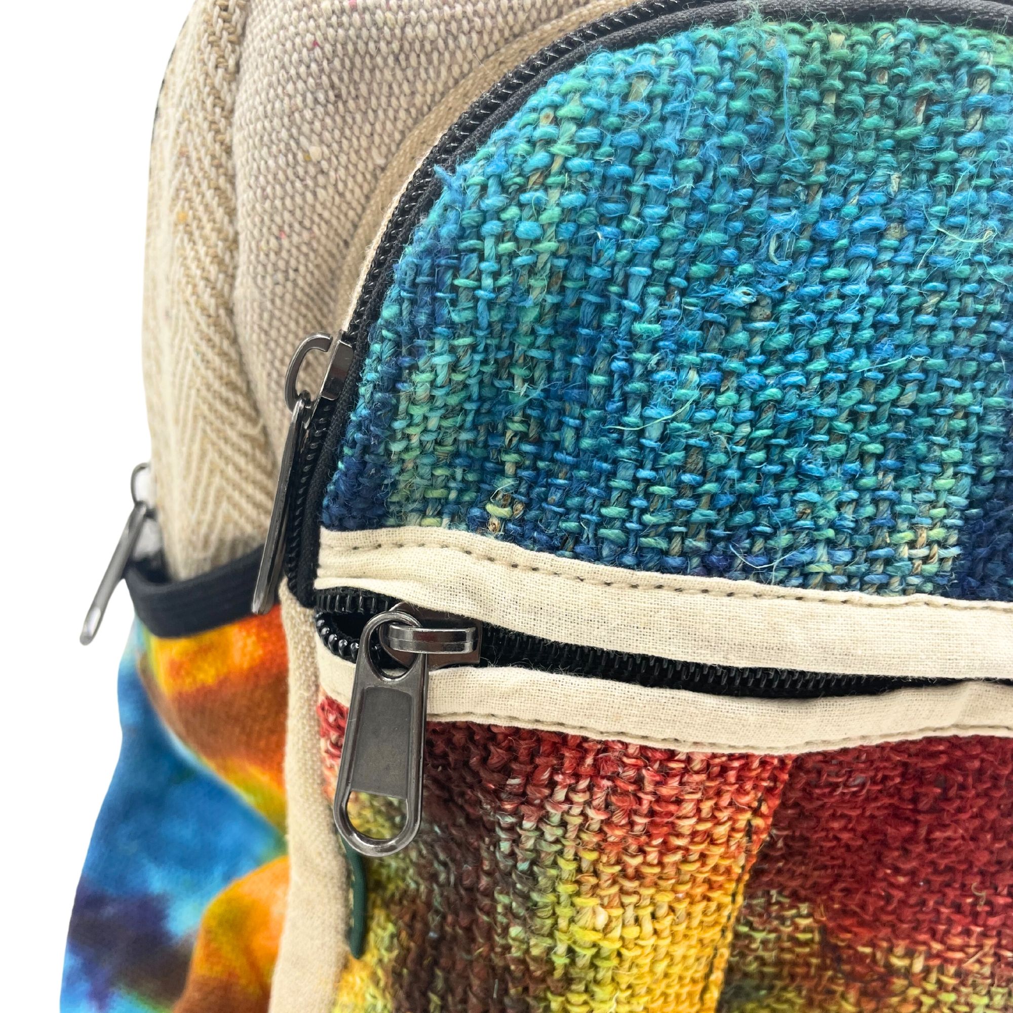 Tiedye Hemp Medium Backpack No Print - Image 3