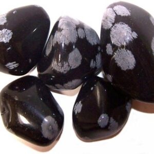 L Tumble Stones - Obsidian Snowflake