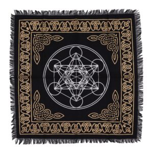 Esoteric Fringed Altar Cloth - Chakra Chart