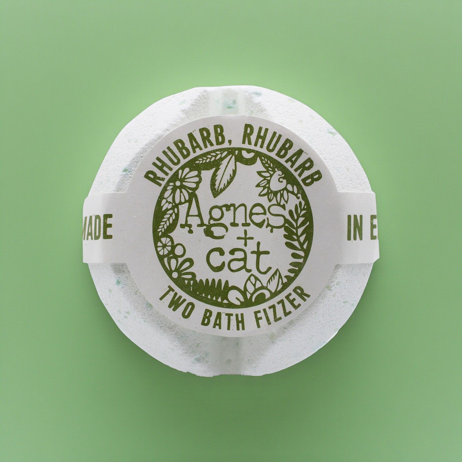 Agnes + Cat Bath Fizzer - Rhubarb Rhubarb