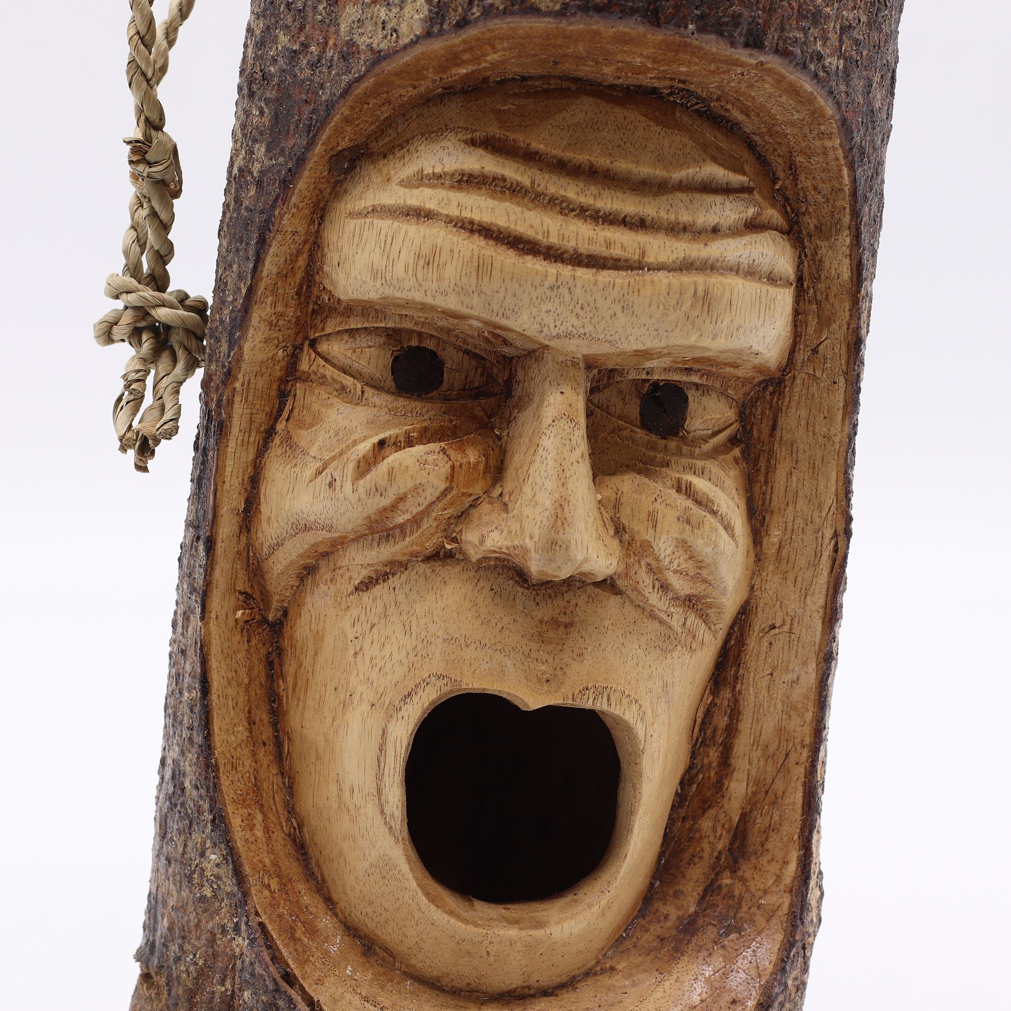 Tree Trunk Face - Bird House - Grumpy Old Man - Image 4