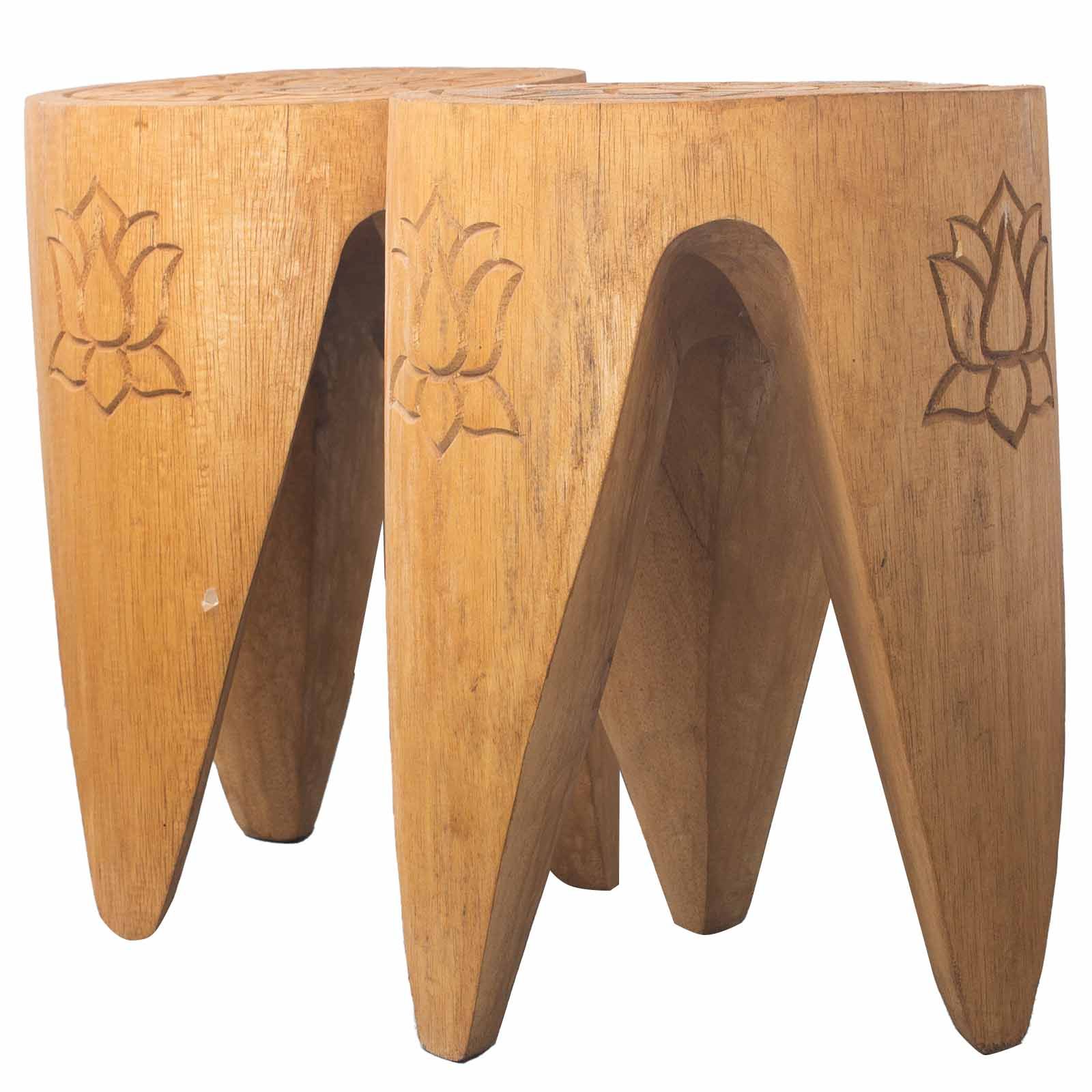 Interlocking Table/Stool set of 2 - Natural - Image 3