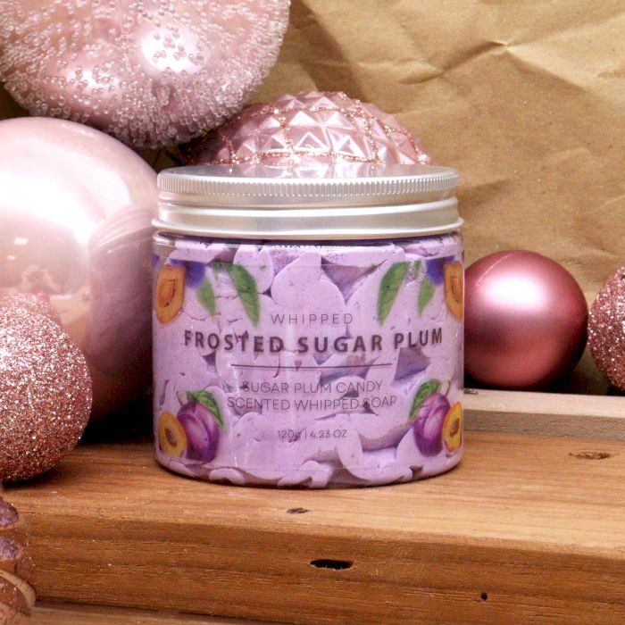 Frosted Sugar Plum Whipped Soap 120g - Image 3