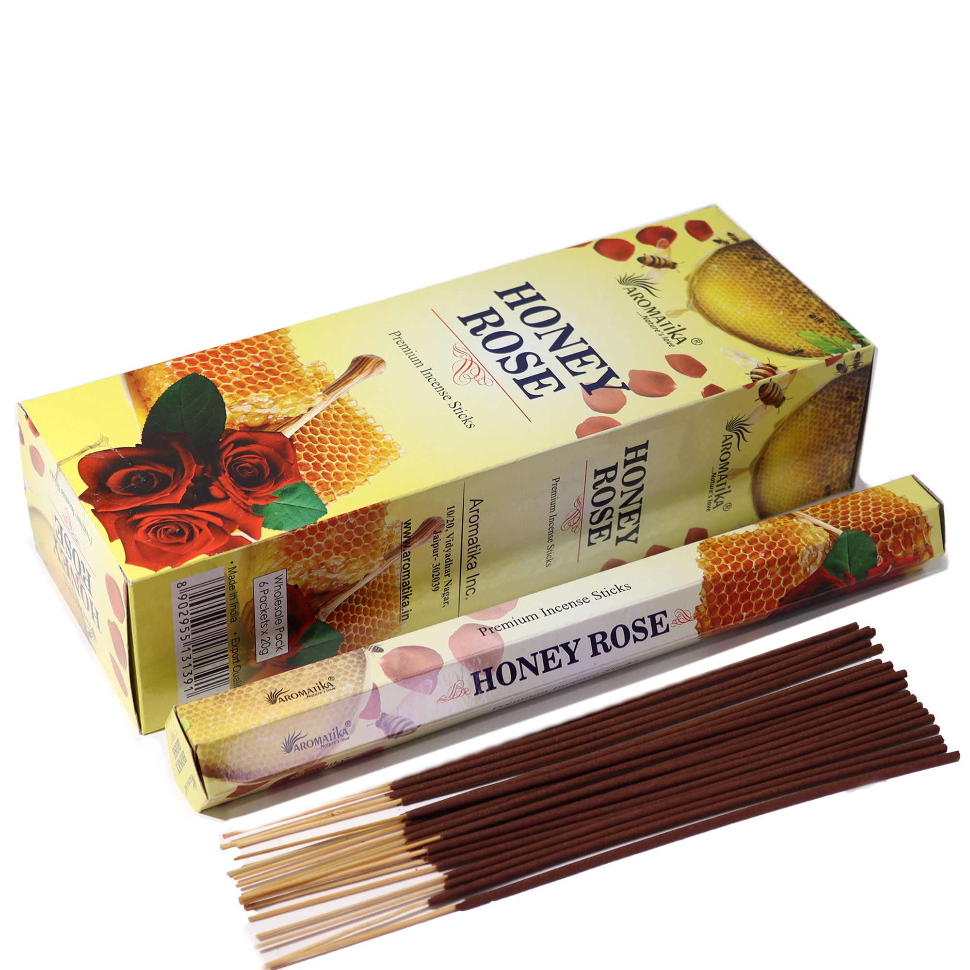 Aromatika Charcoal Free Hex Incense - Honey Rose - Image 2