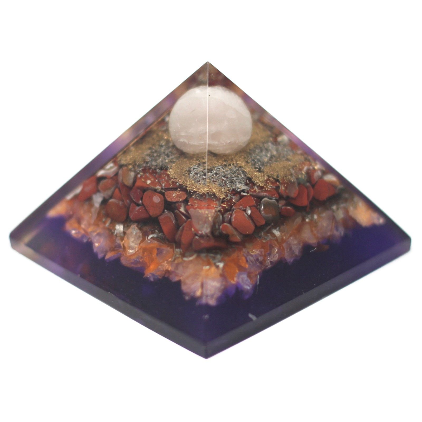 Lrg Organite Pyramid 80mm - Peacock - Image 3