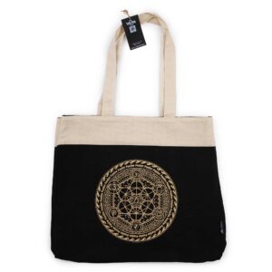 Oversized Tote Bag Chocolate Stonewash 14oz - Freedom Chakra