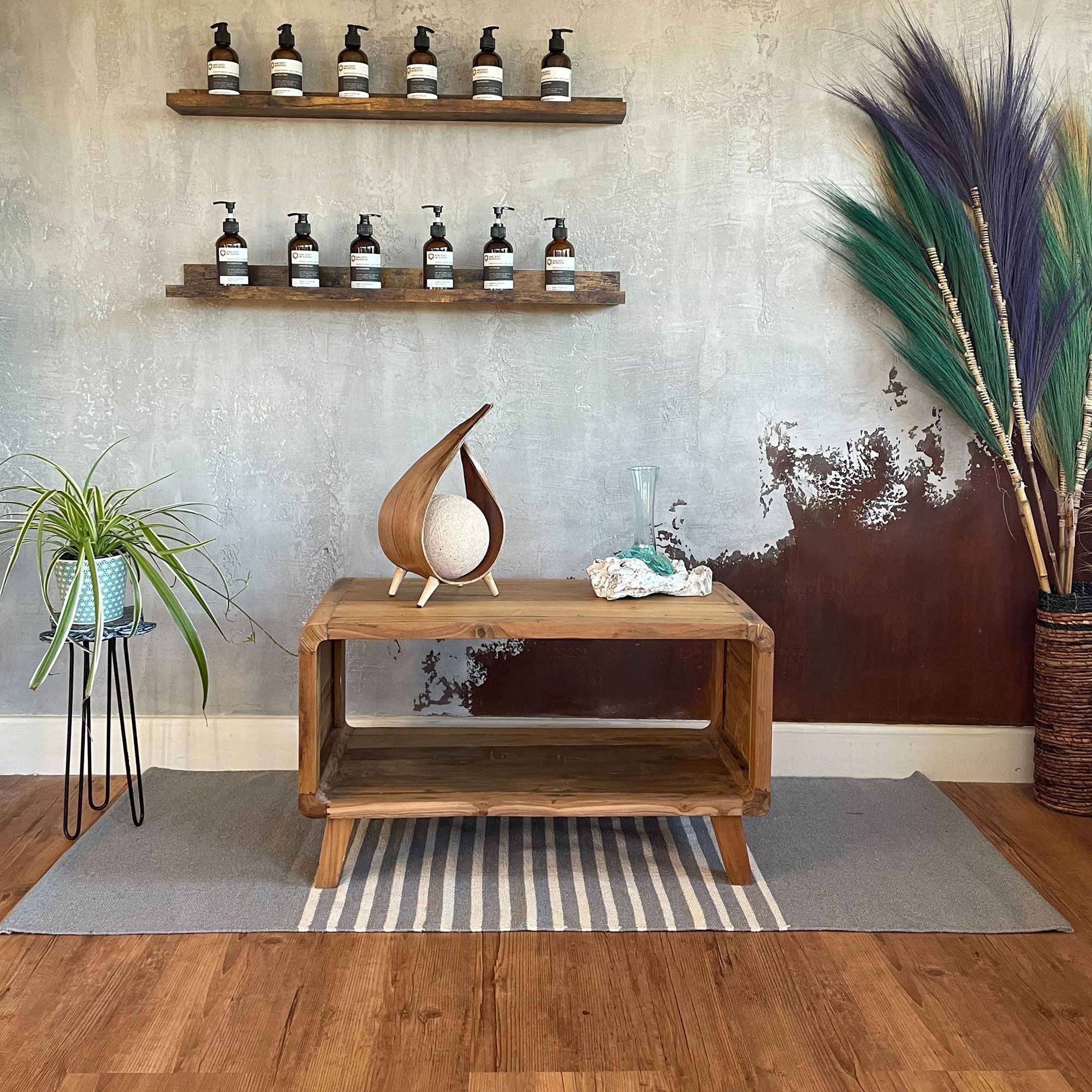 Indian Cotton Rug - 70x170cm - Grey - Image 3